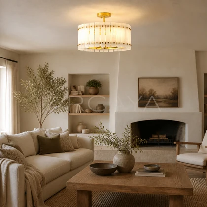 Bellamy Meadow Ceiling Light — styled interior view 02