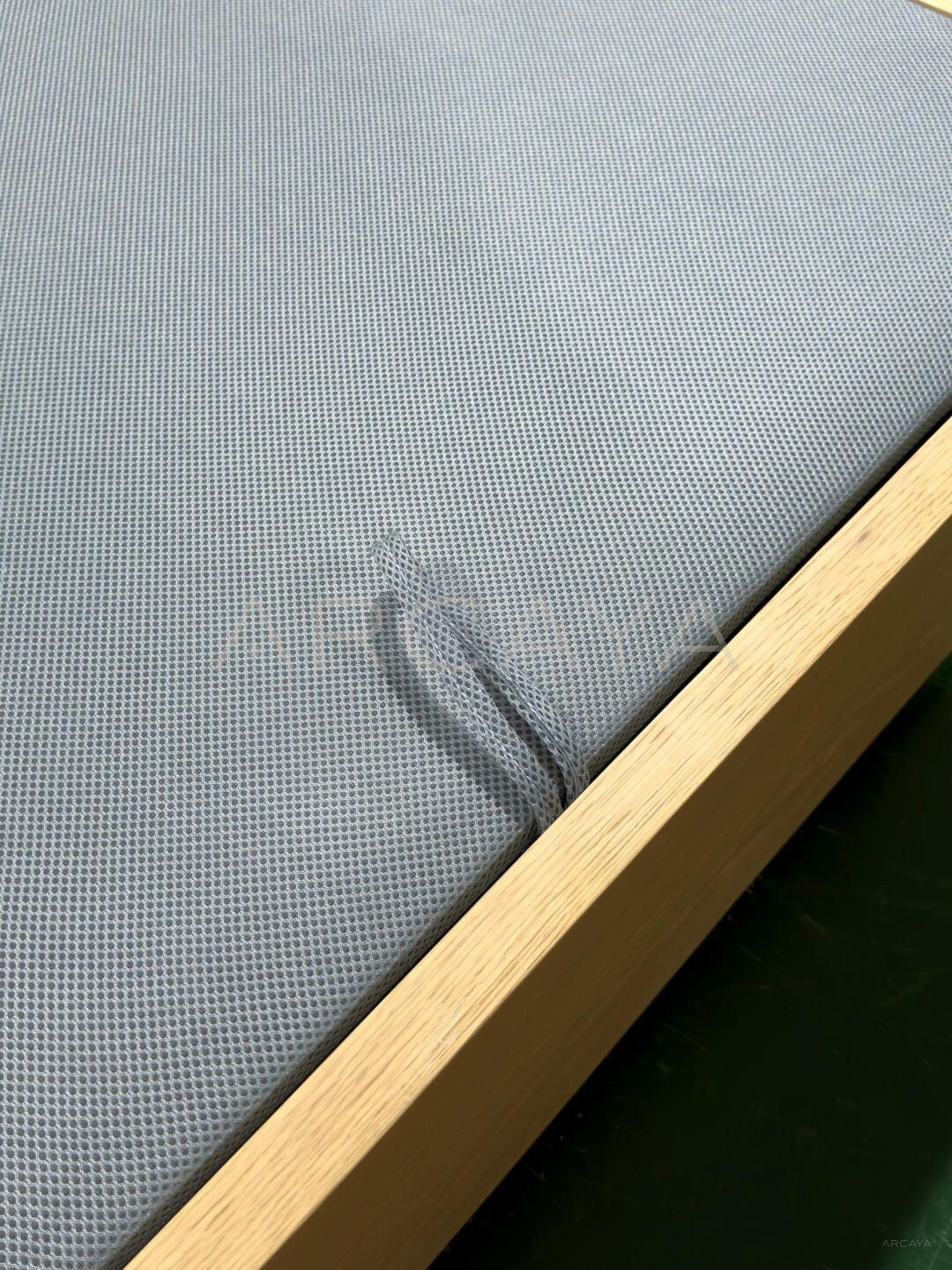 Solid Wood Floating Headboard Bed - detail