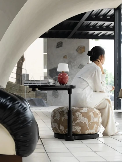 Sable Garden Side Table - styled interior view 05