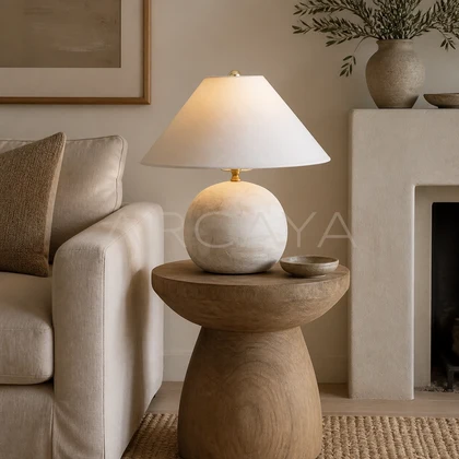 Jovian Hollow Table Lamp — styled interior view 02