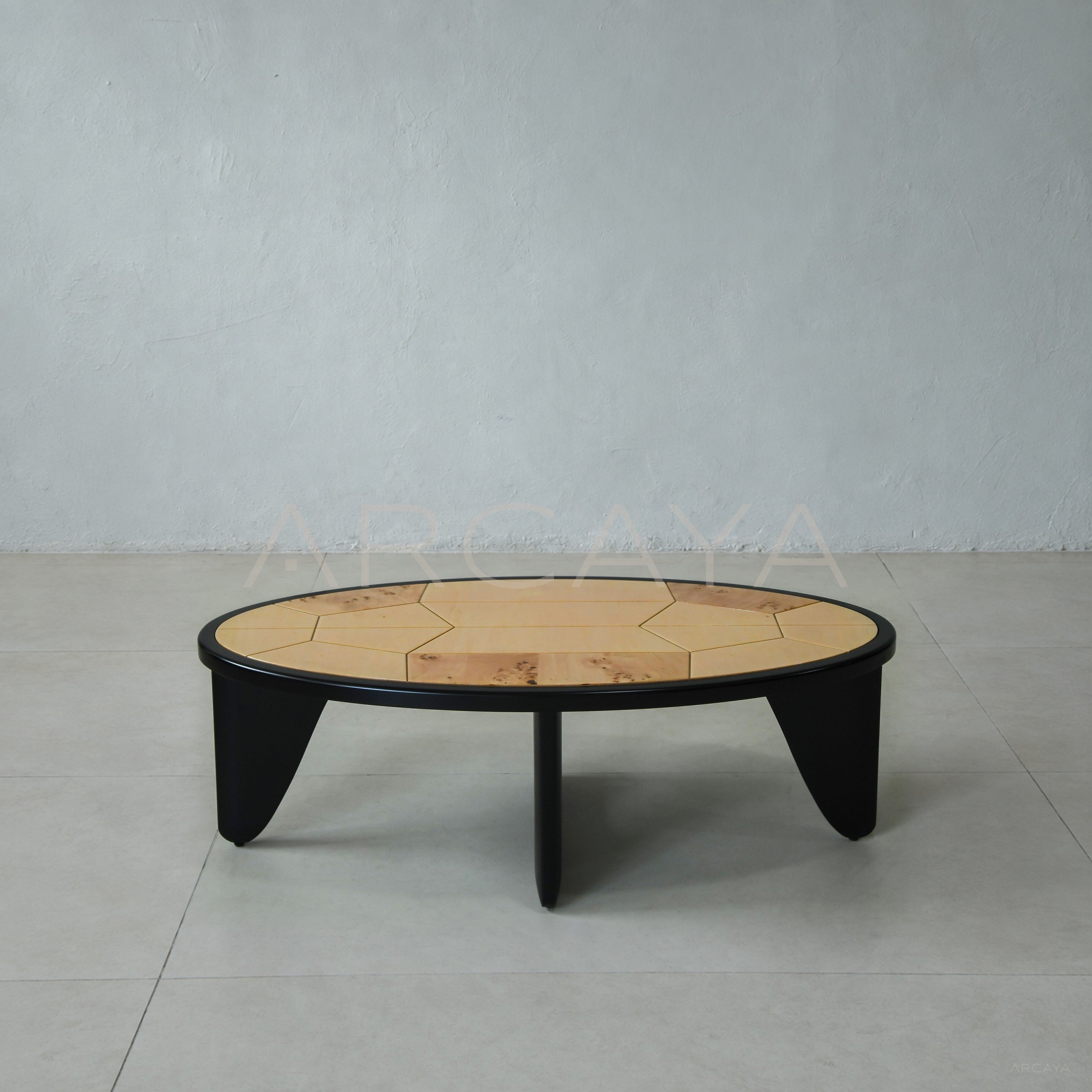 Poplar Burl Veneer Coffee Table