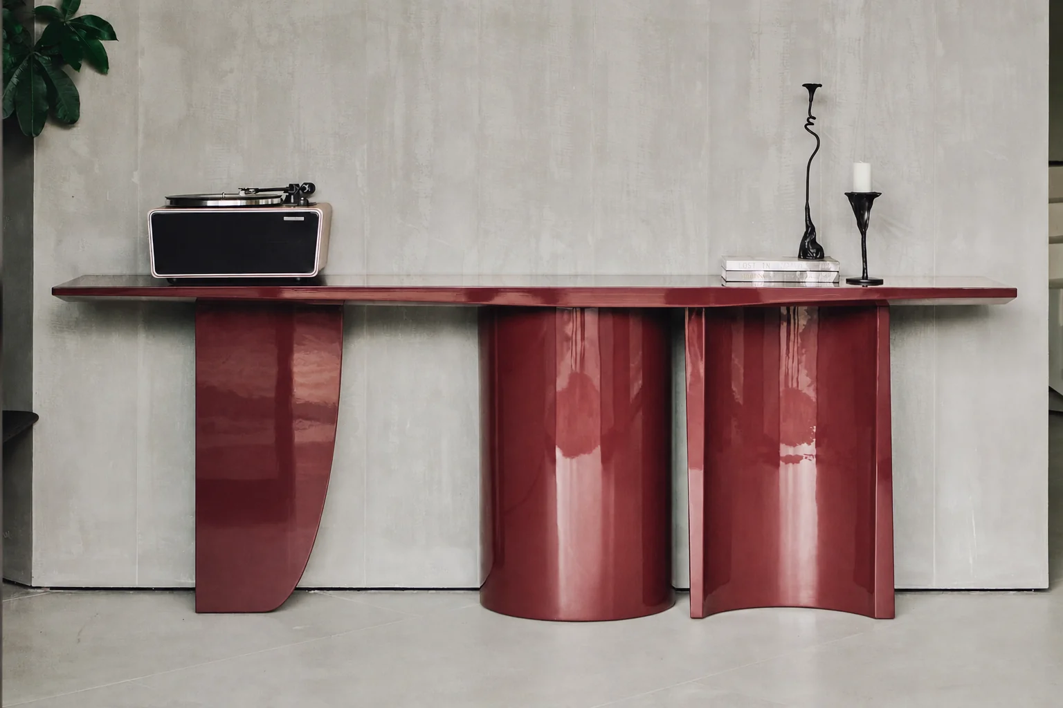 A00017 Console Table in a finished interior.