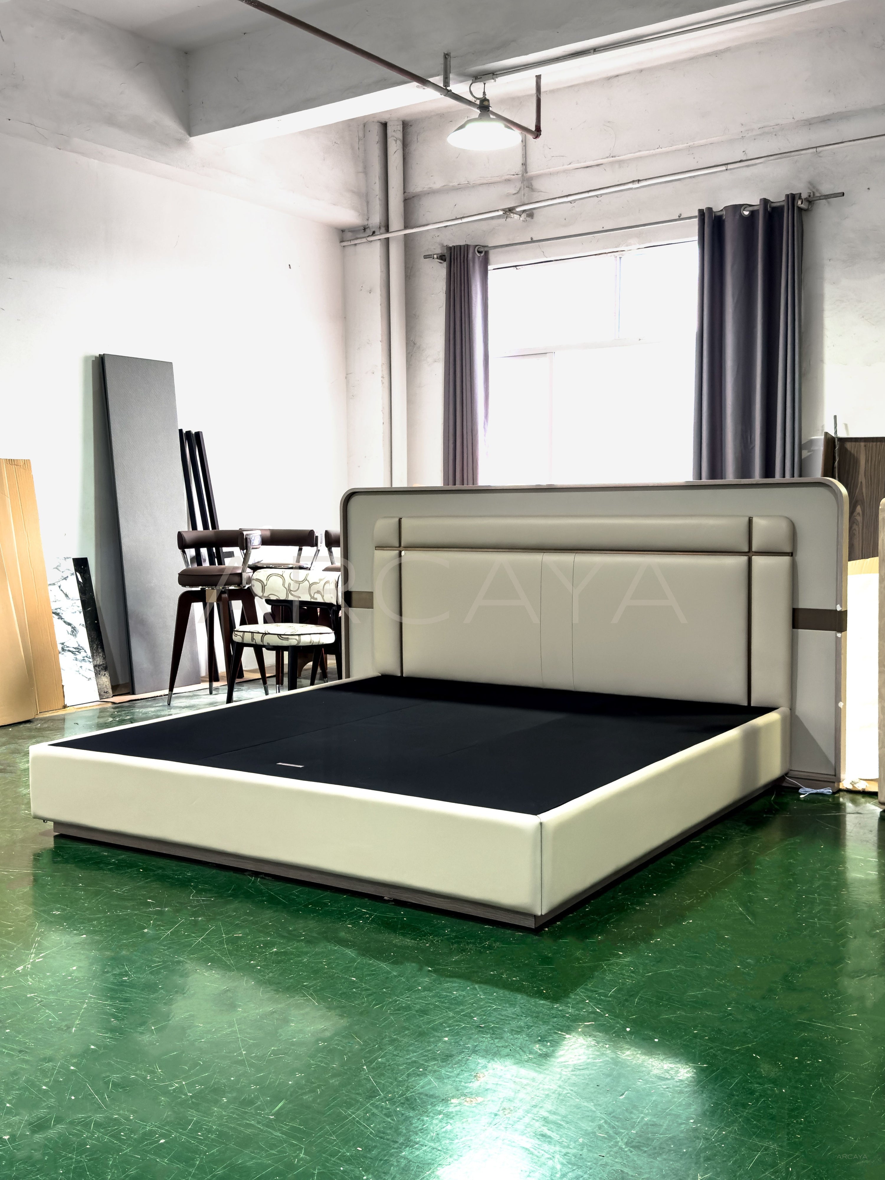 Upholstered Double Bed - scene