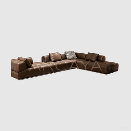 Orla Pearl Straight Sofa - front view 04