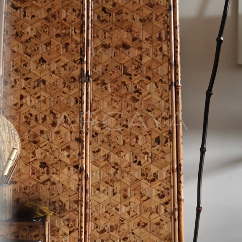 Marquetry Double Door Tall Cabinet