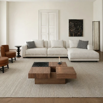 Bria Blanc Coffee Table - front view 01