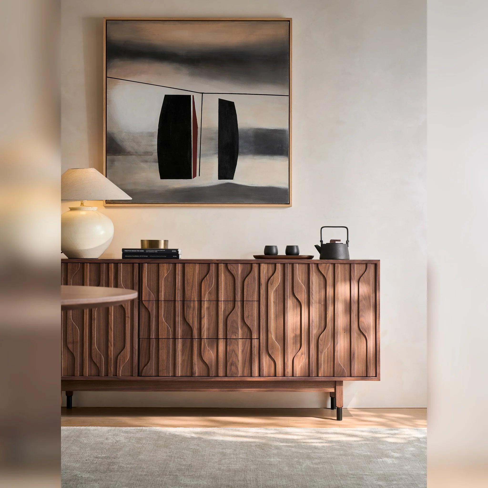 A00026 Sideboard in a finished interior.