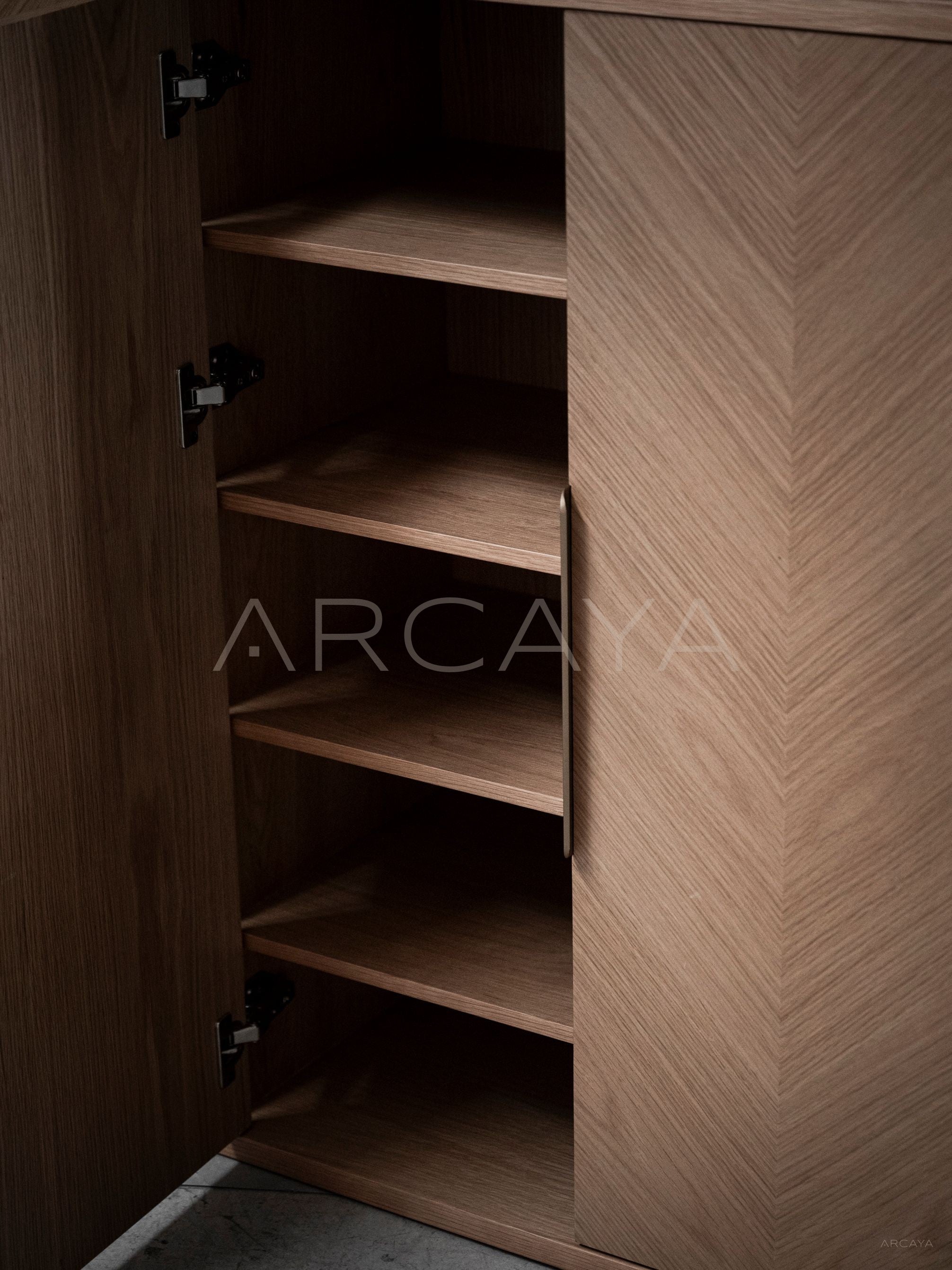 White Oak Sideboard Storage Cabinet - detail