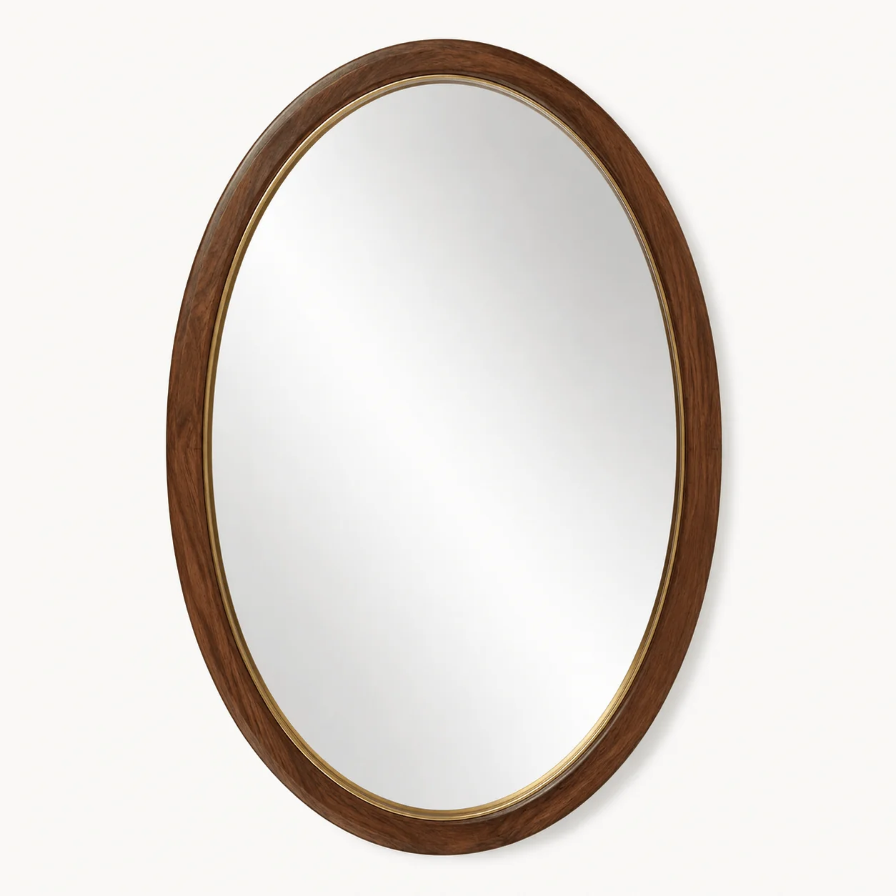 Scalloped Rattan Mirror