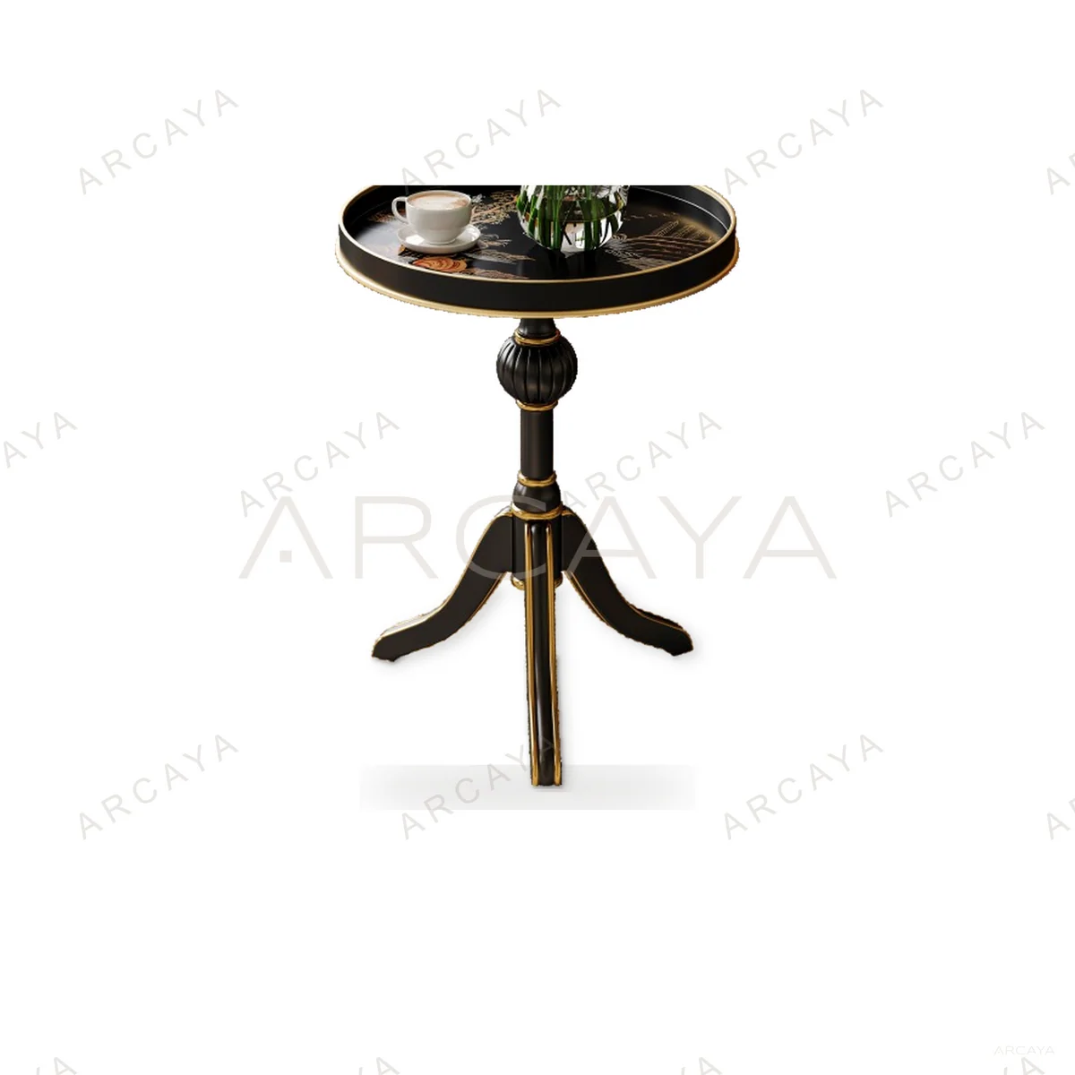 Black Painted Side Table
