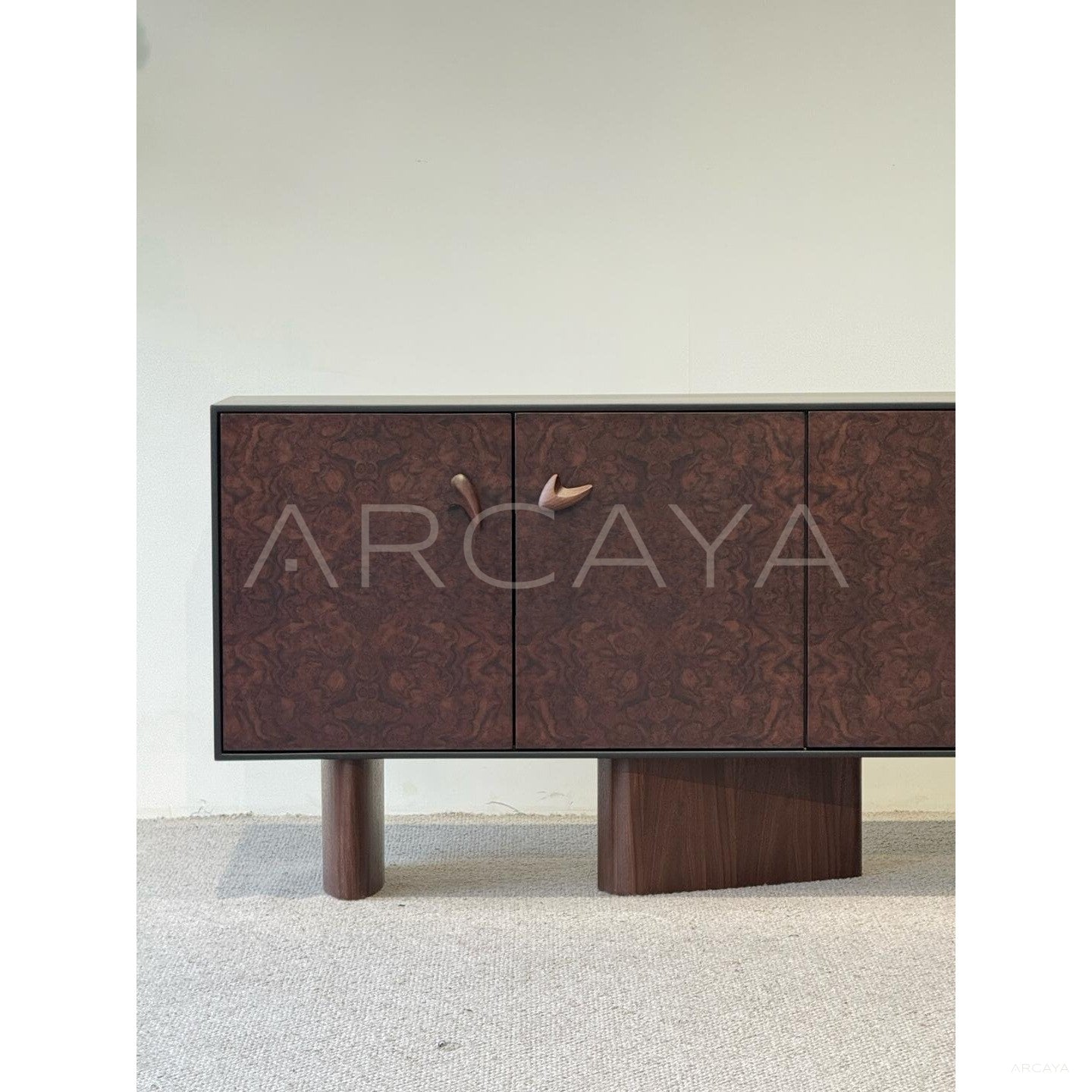 Mid Century Vintage Wood Entryway Cabinet - scene