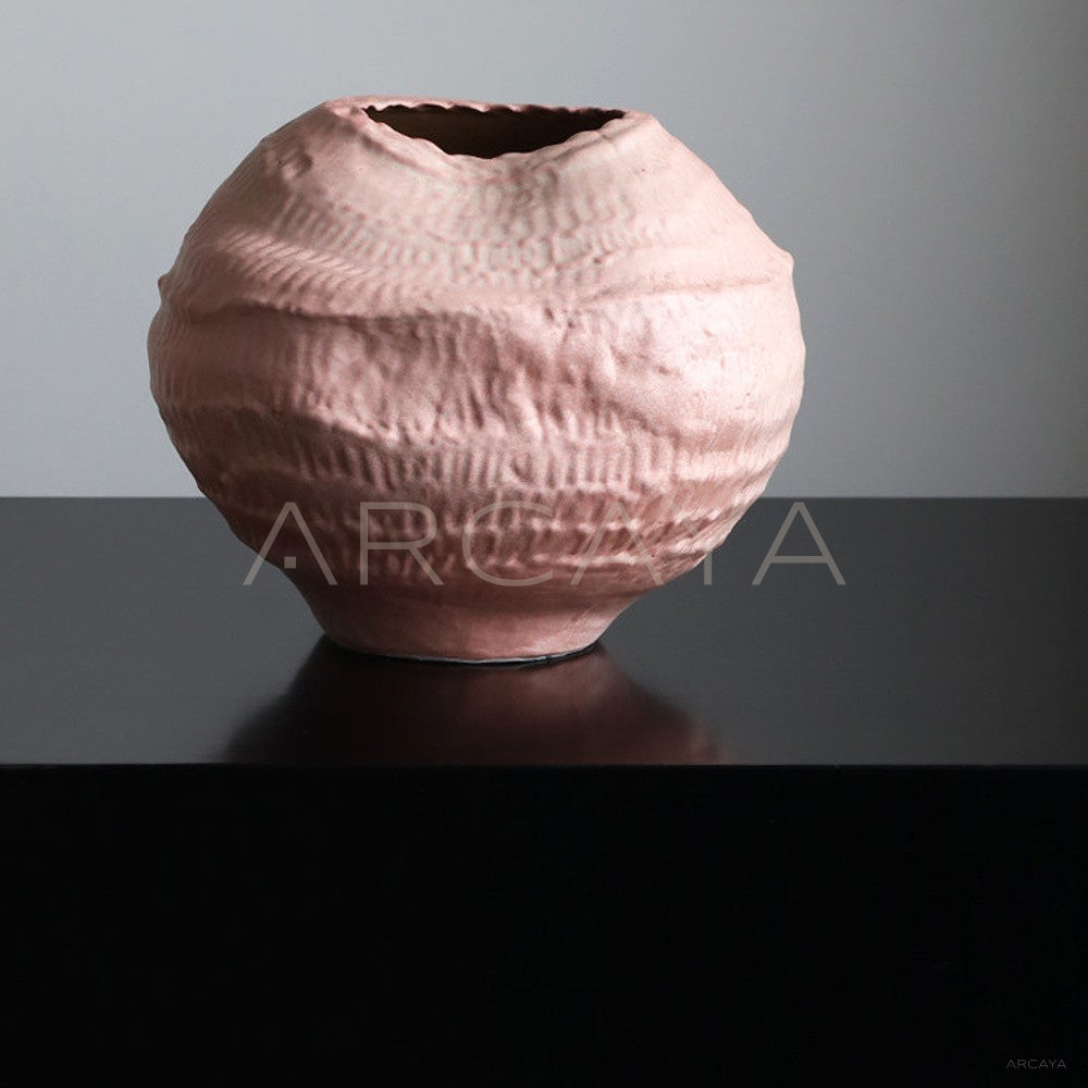 Wabi Sabi Pink Sand Textured Ceramic Vase