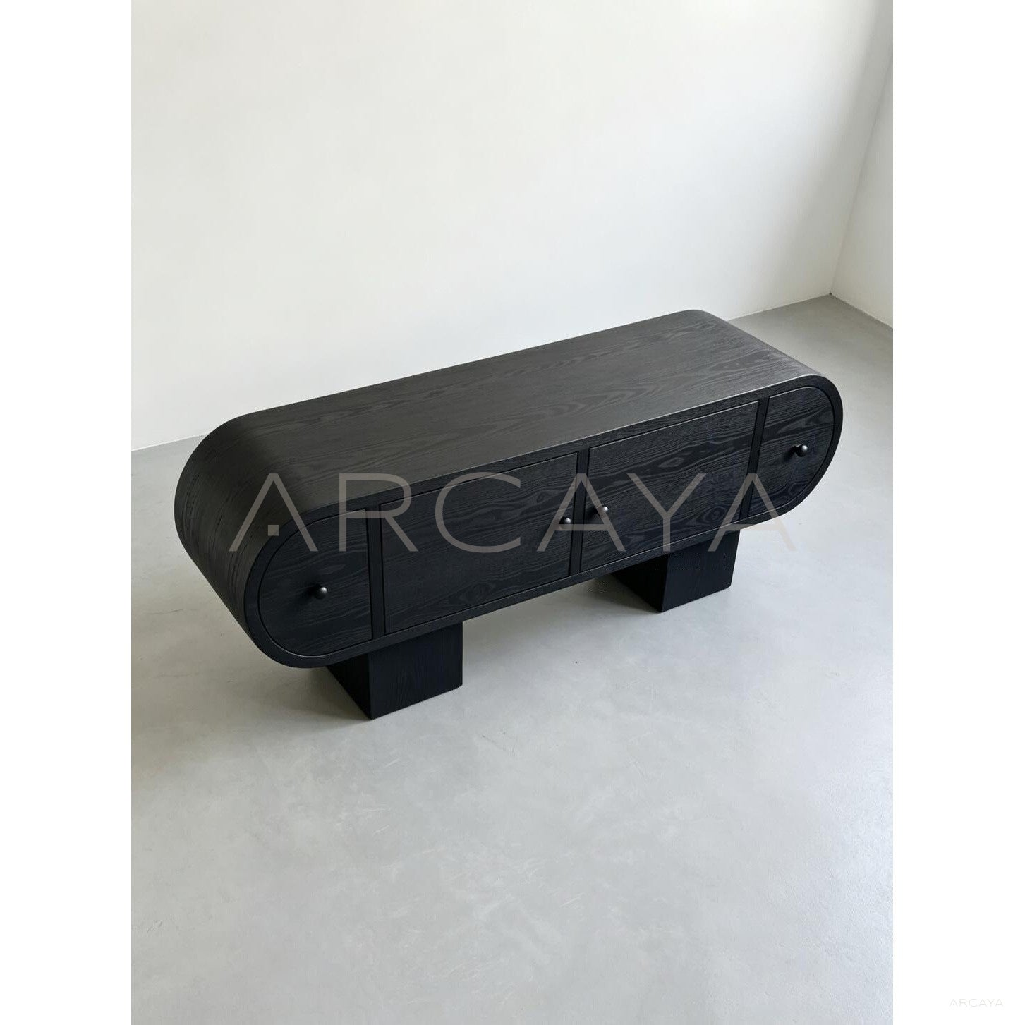 Black Curved Sideboard - scene