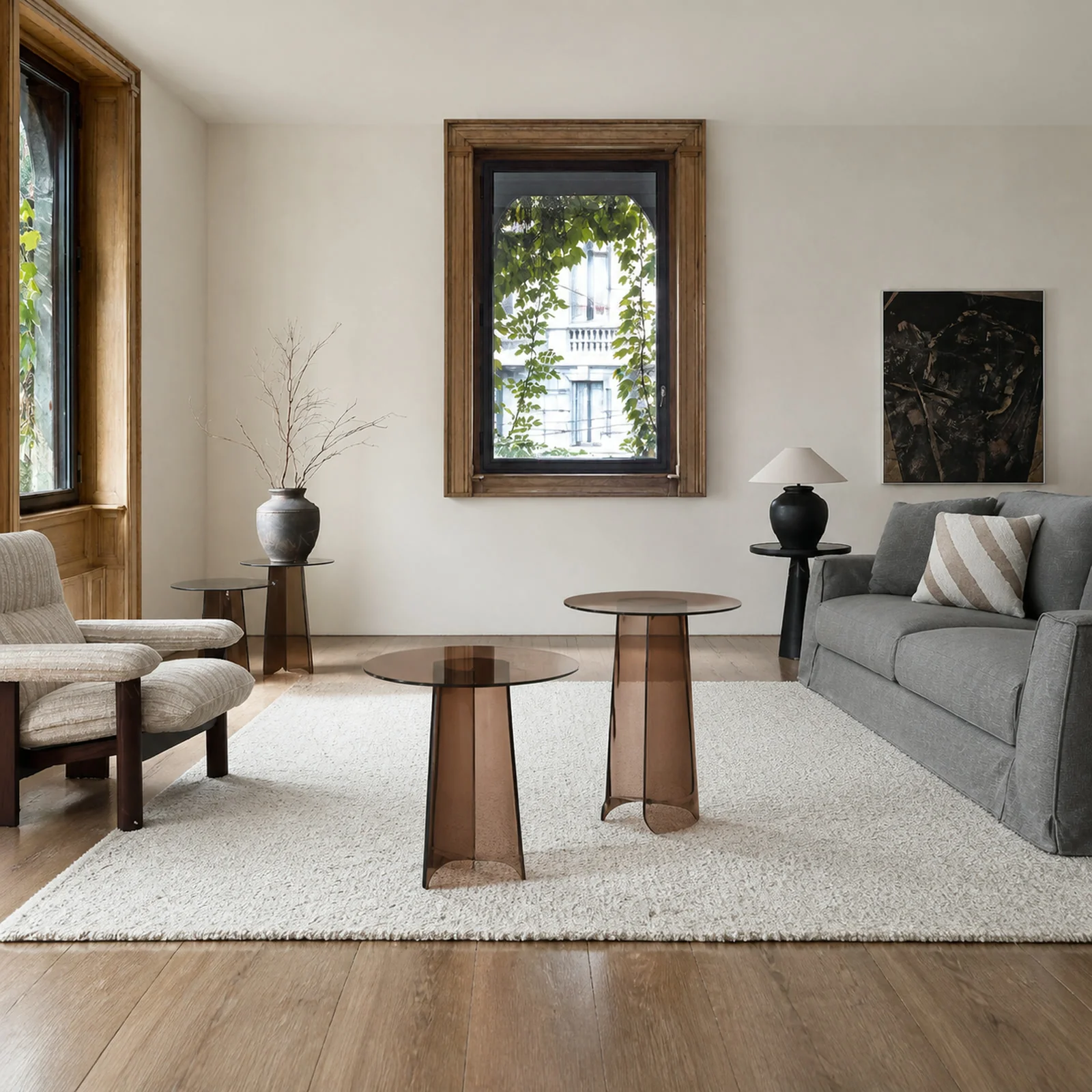 LC361 Side Table in a finished interior.