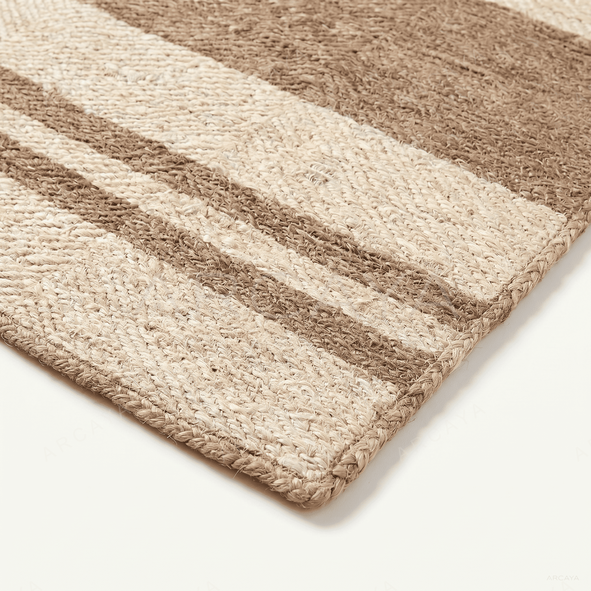 Horizontal Stripe Natural Fiber Area Rug