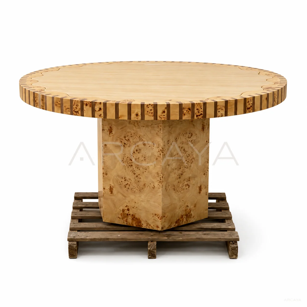 Haven Birch Dining Table - front view 01