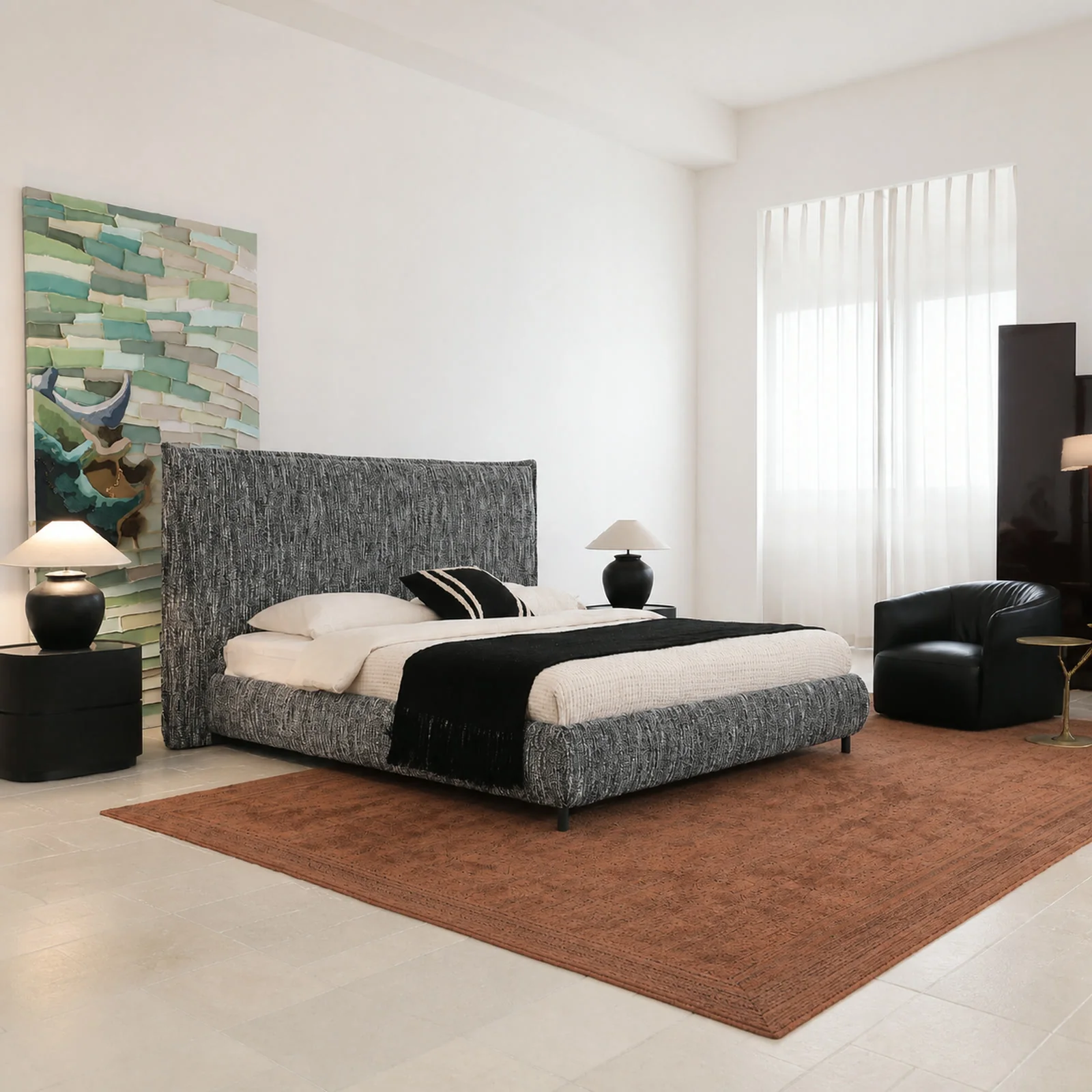 B593 Bed in a finished interior.
