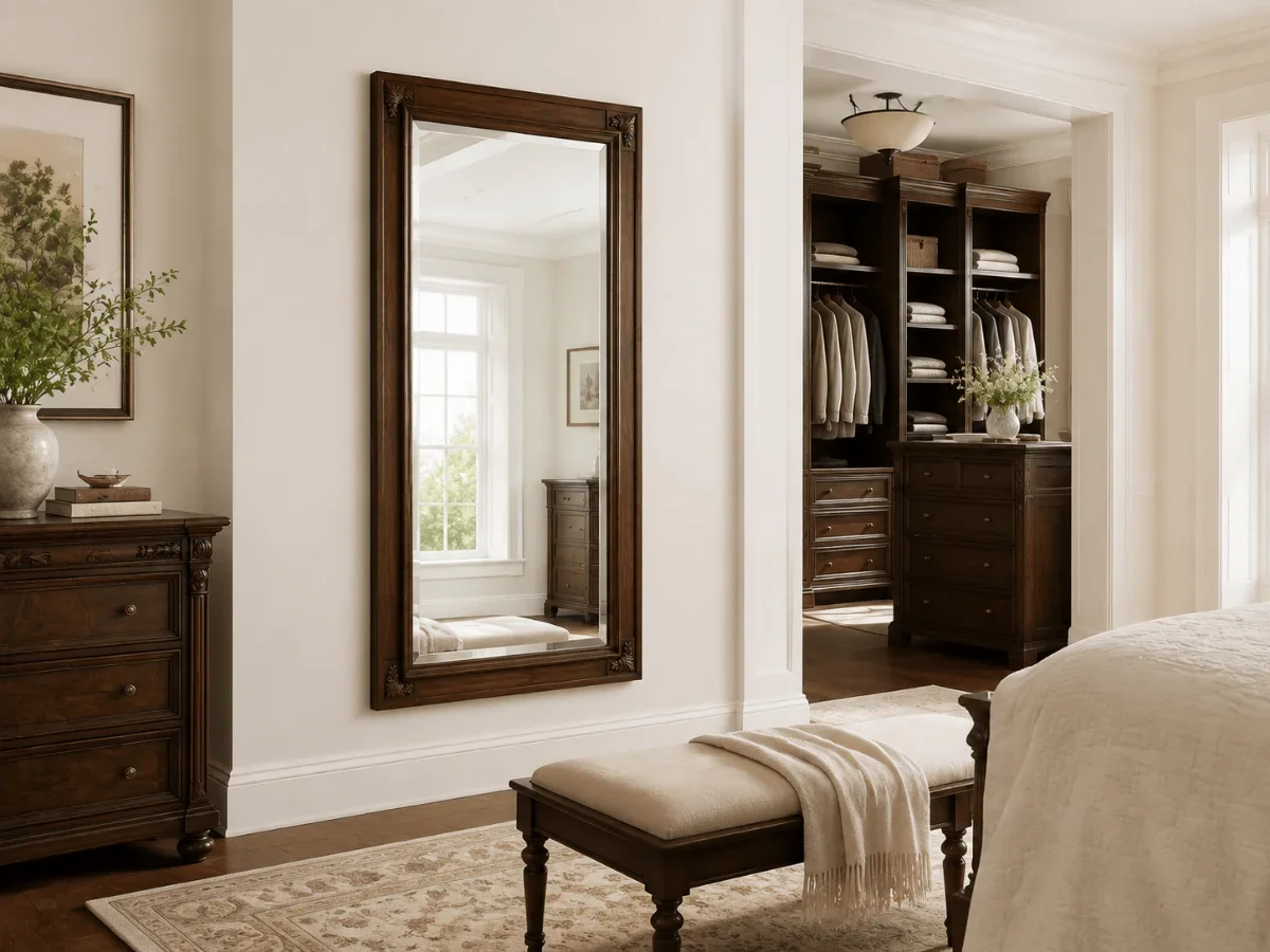 Mirrors in a modern room