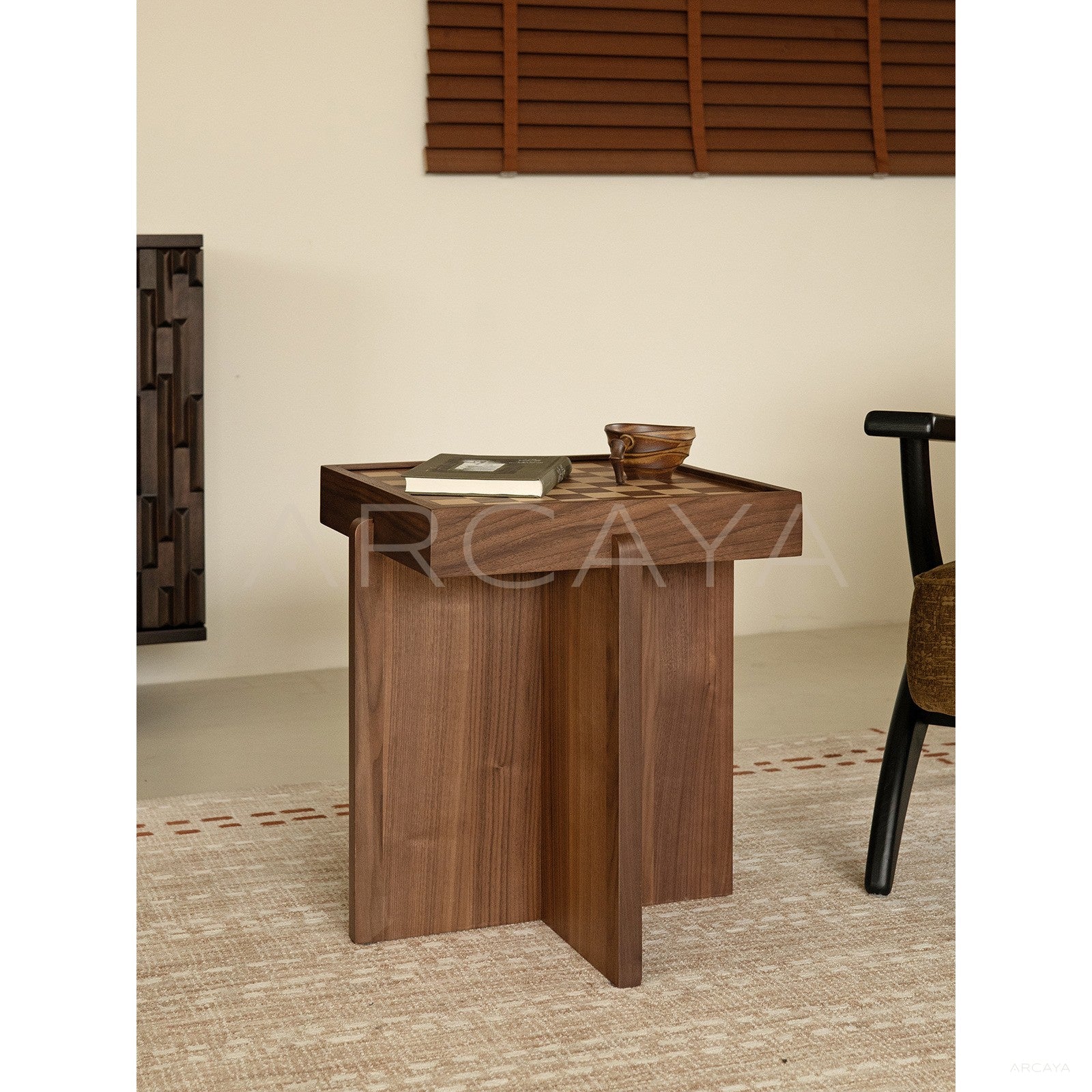 Checkerboard Small Side Table - scene