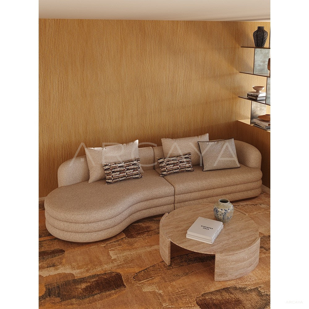 Natural Travertine Coffee Table - scene