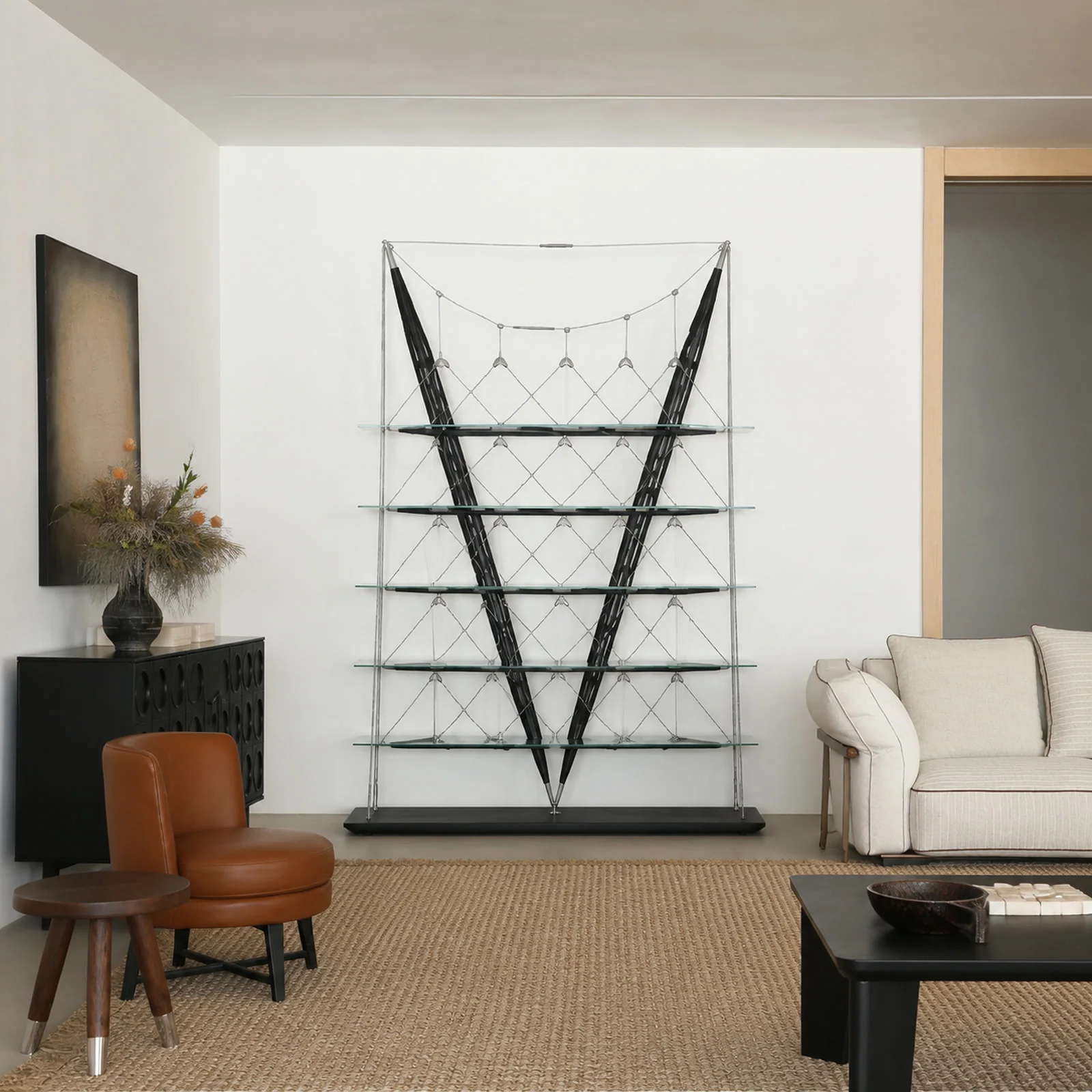 BS308 Bookcase in a finished interior.