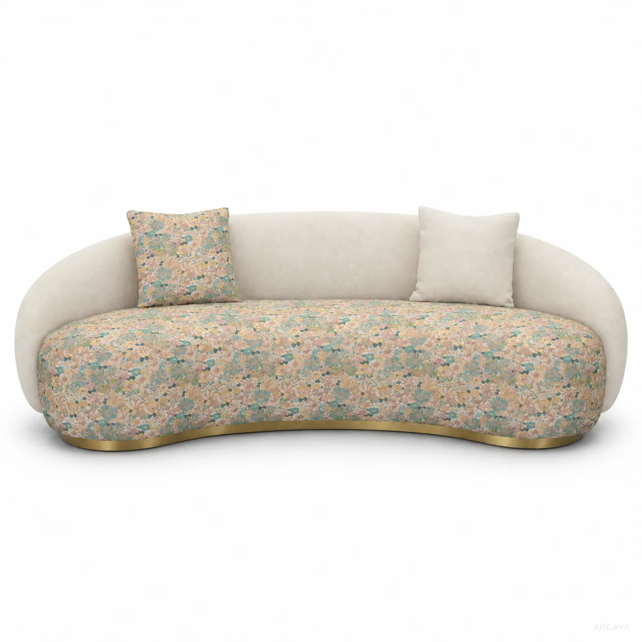 Isla Bay Straight Sofa - product view with realistic grounded contact shadow
