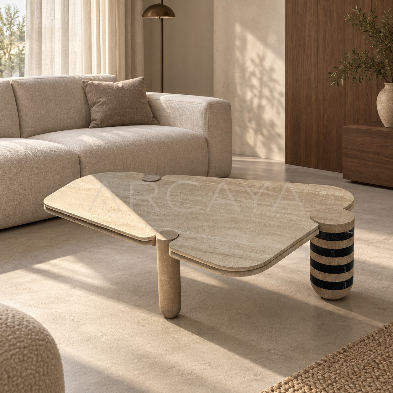 Bold Contrast Marble Side Table