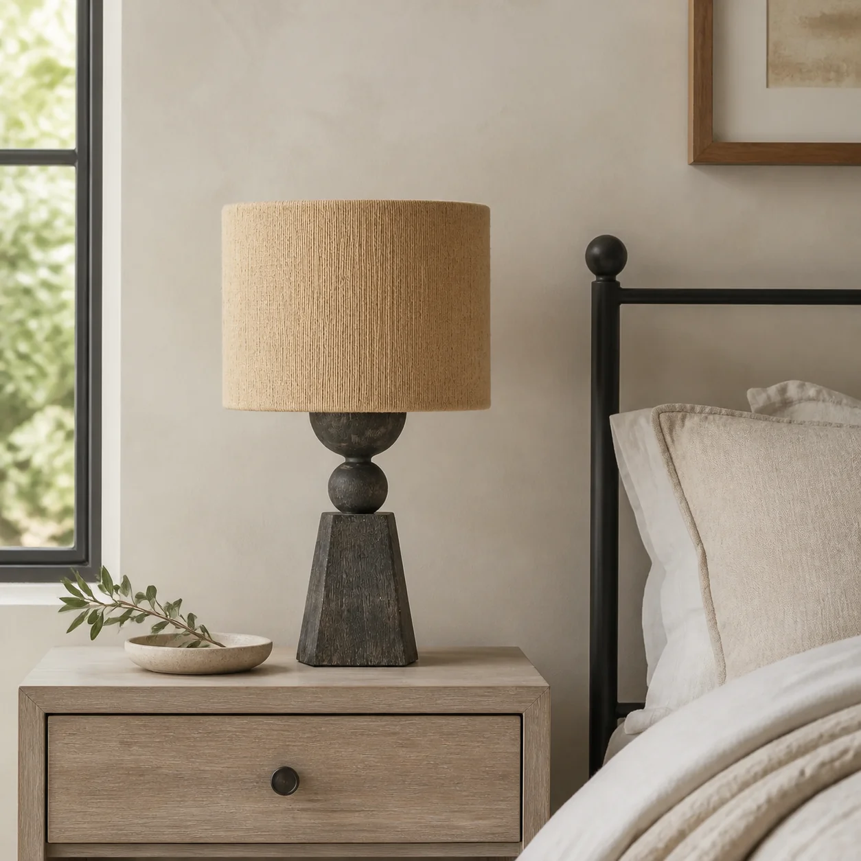 Dorian Terrace Table Lamp in a finished interior.