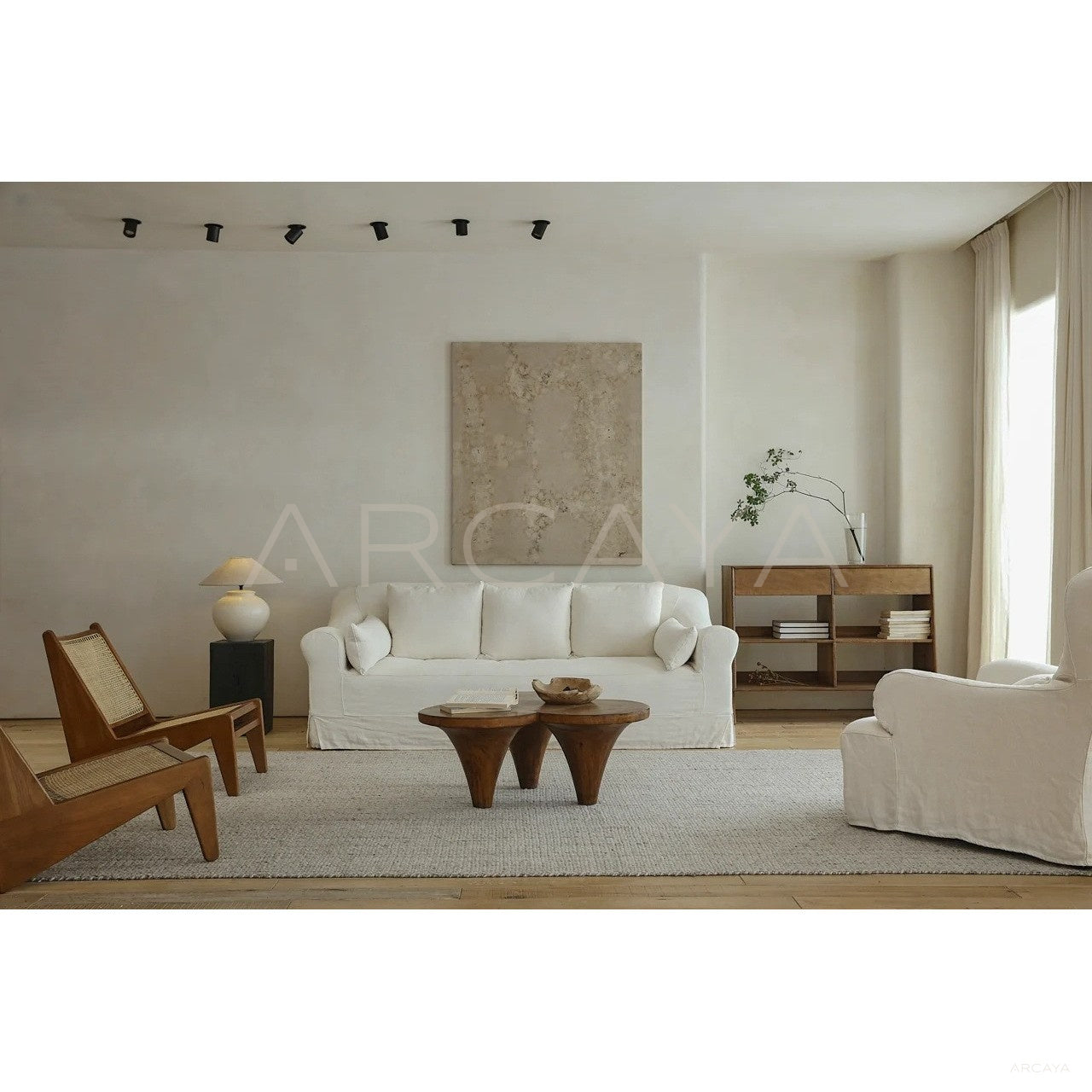 Rustic Warm Home Textures — Coffee Table - scene