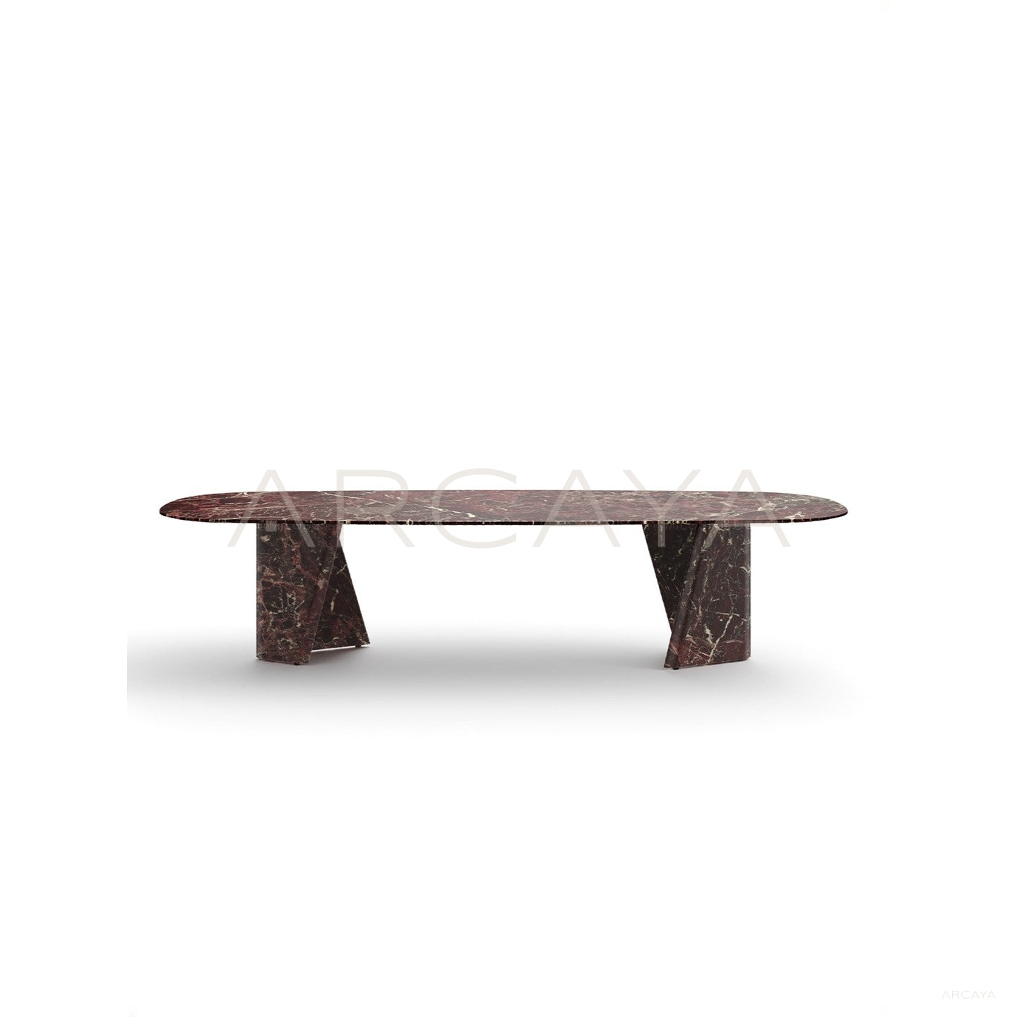 Red Stone Dining Table in detail