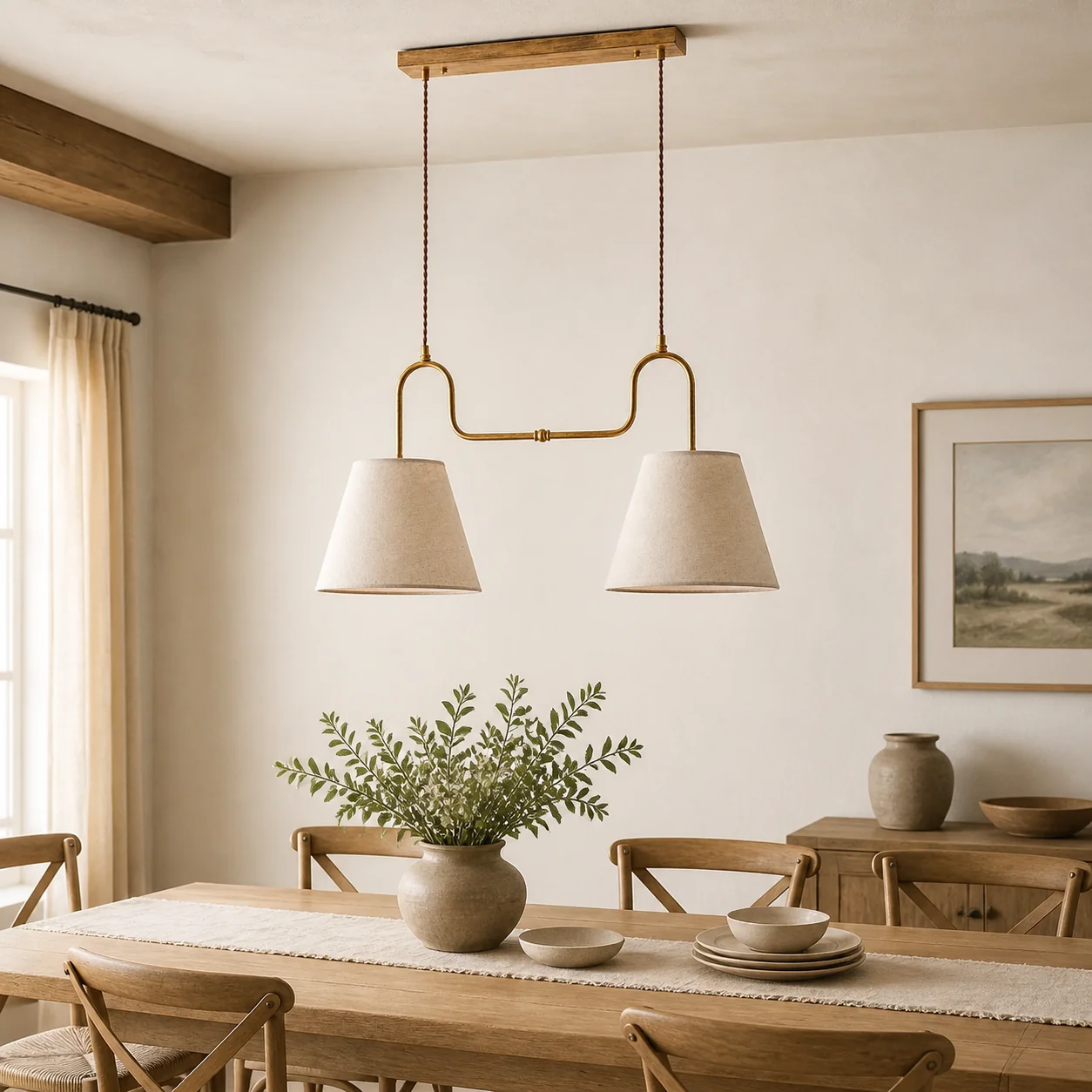 Isolde Vale Pendant Light in a finished interior.
