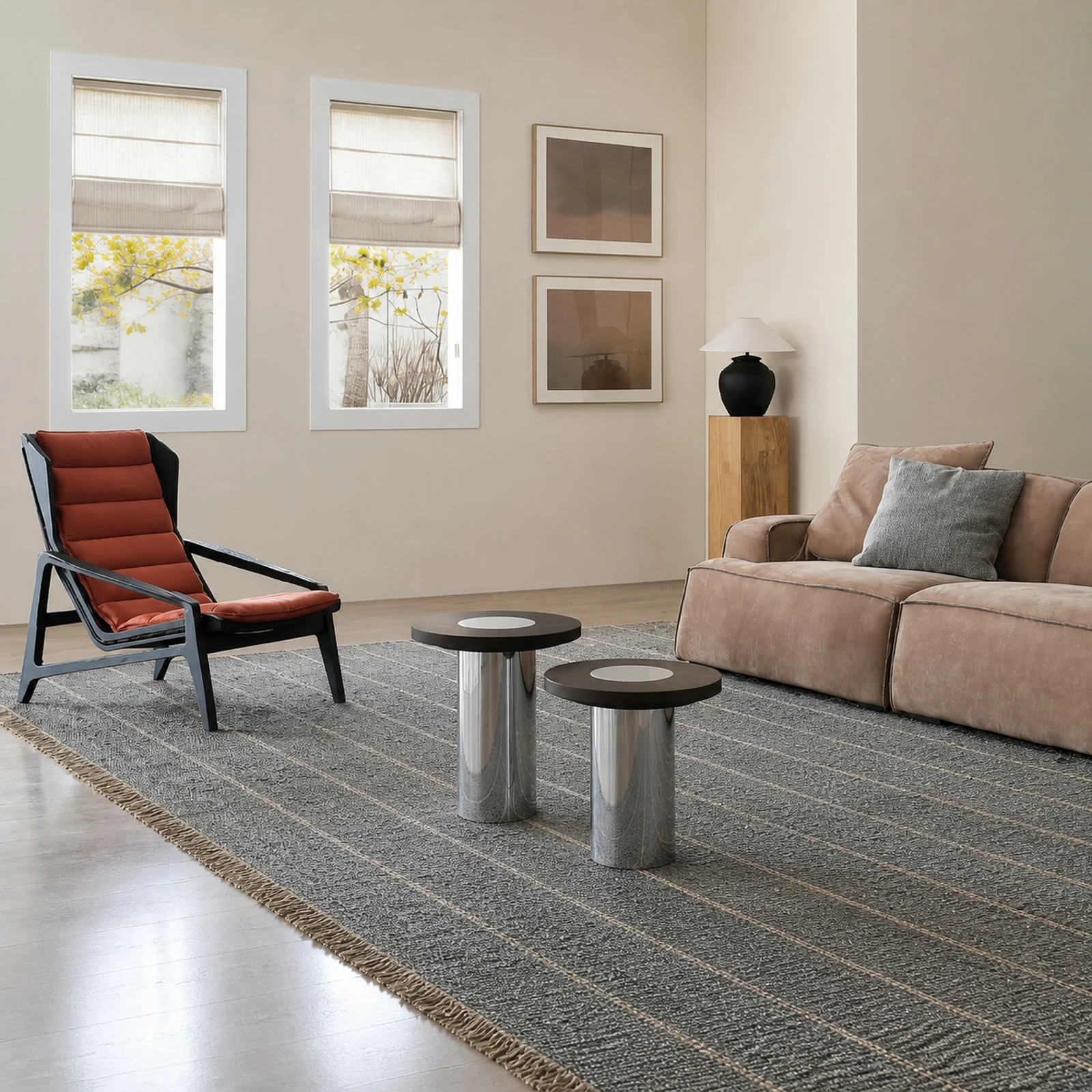 LC709 Side Table in a finished interior.