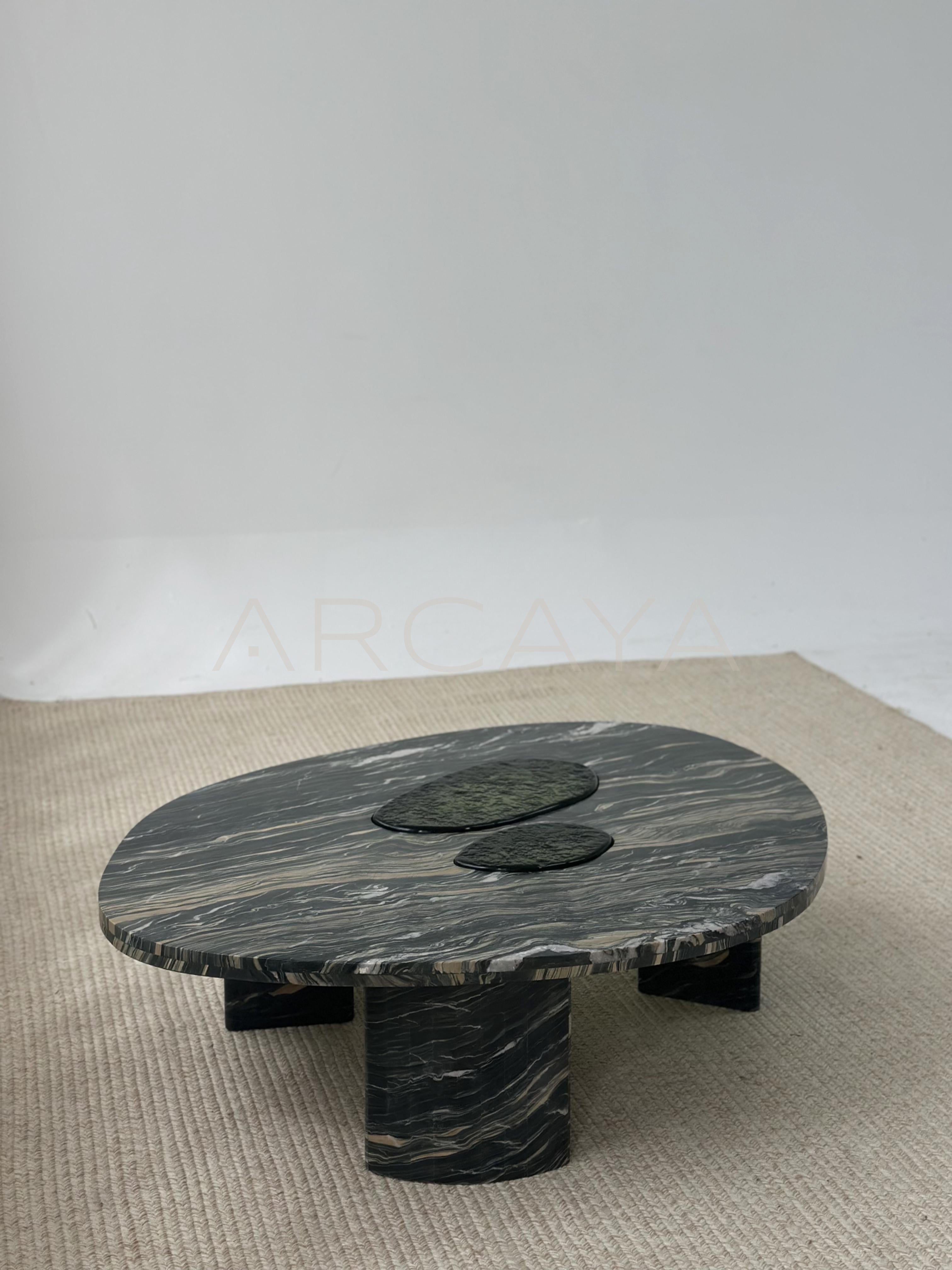 Classic Modern Stone Furniture Piece — Coffee Table - scene
