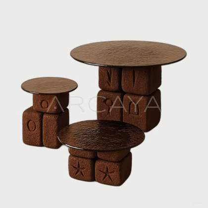 Dahlia House Decorative Object — neutral background 01