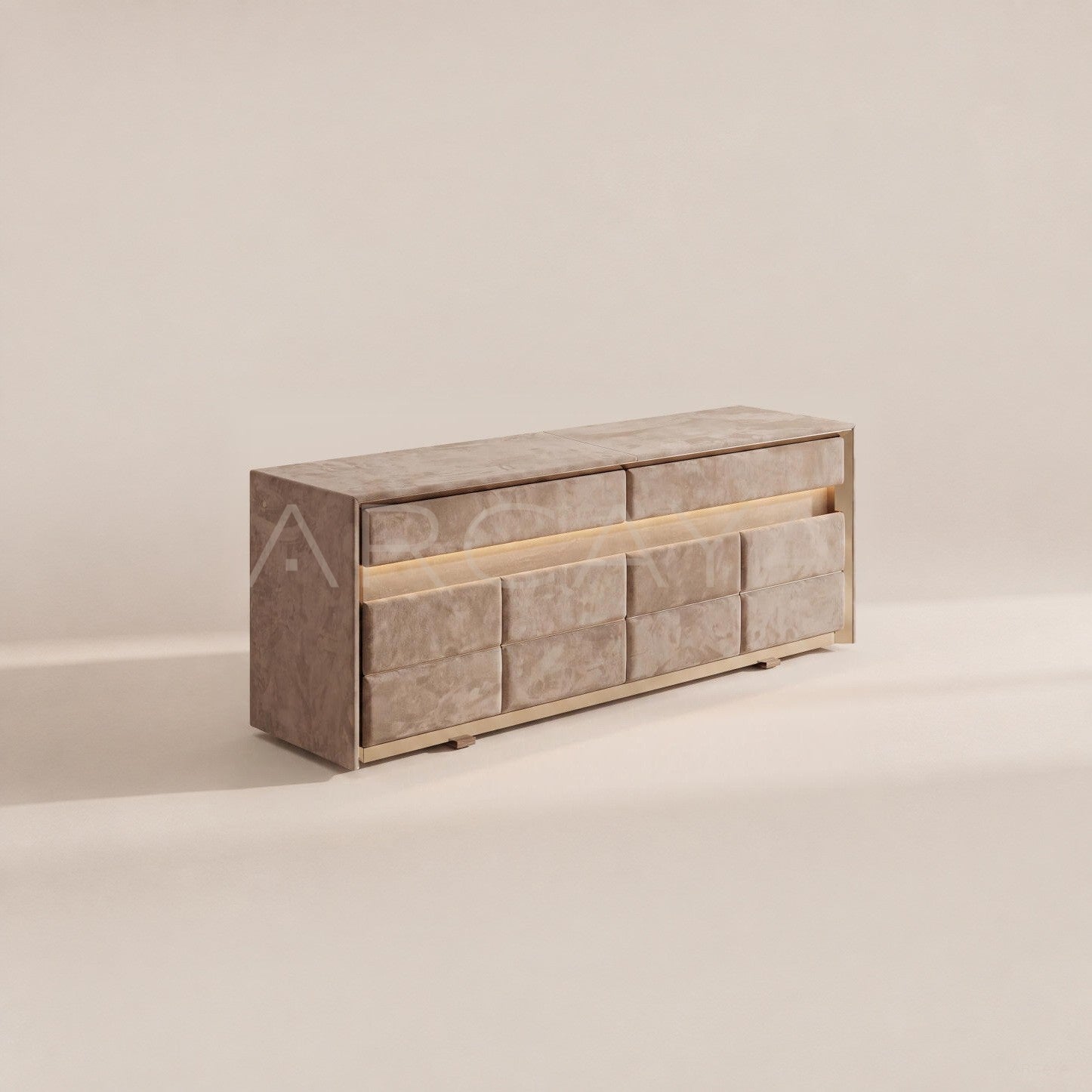 Italian Velvet Multi Drawer Chest