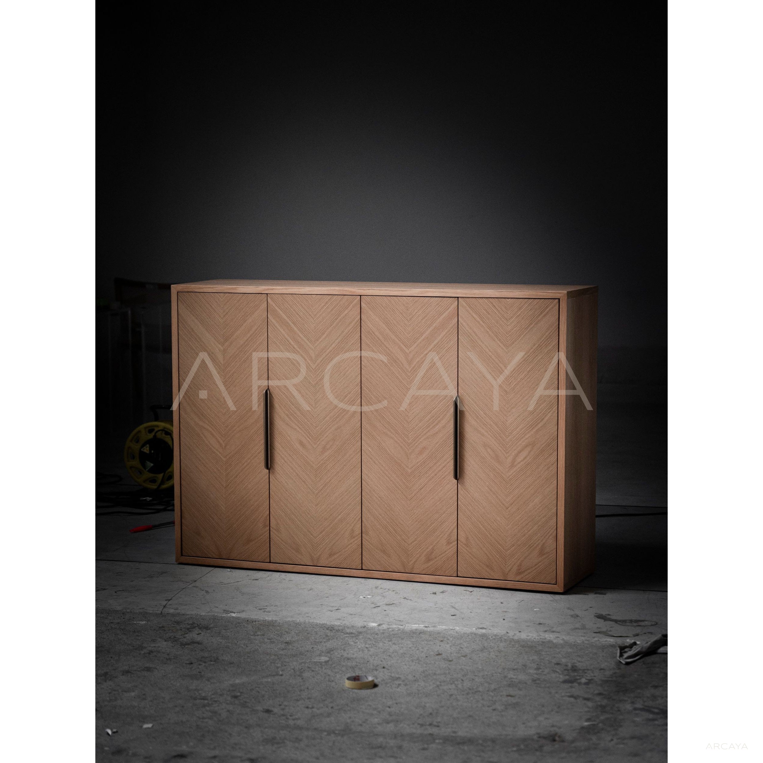 White Oak Sideboard Storage Cabinet