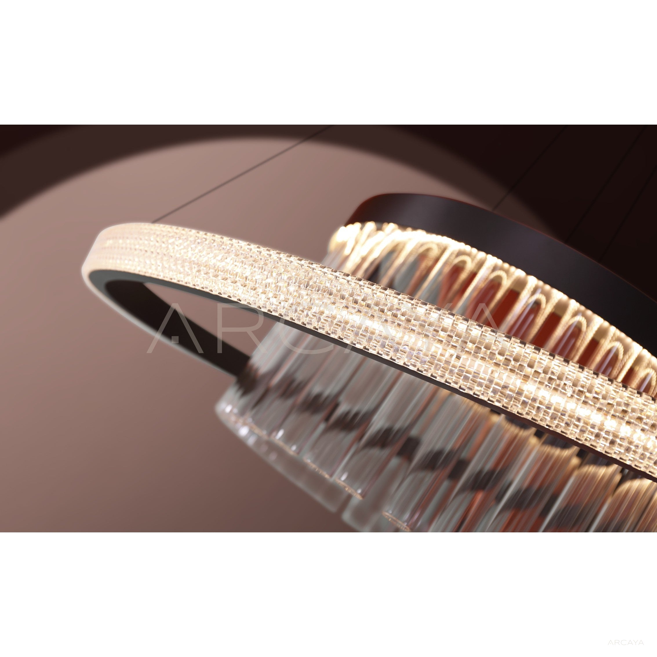 Crystal Tilted Ring Pendant Light 23016 - scene