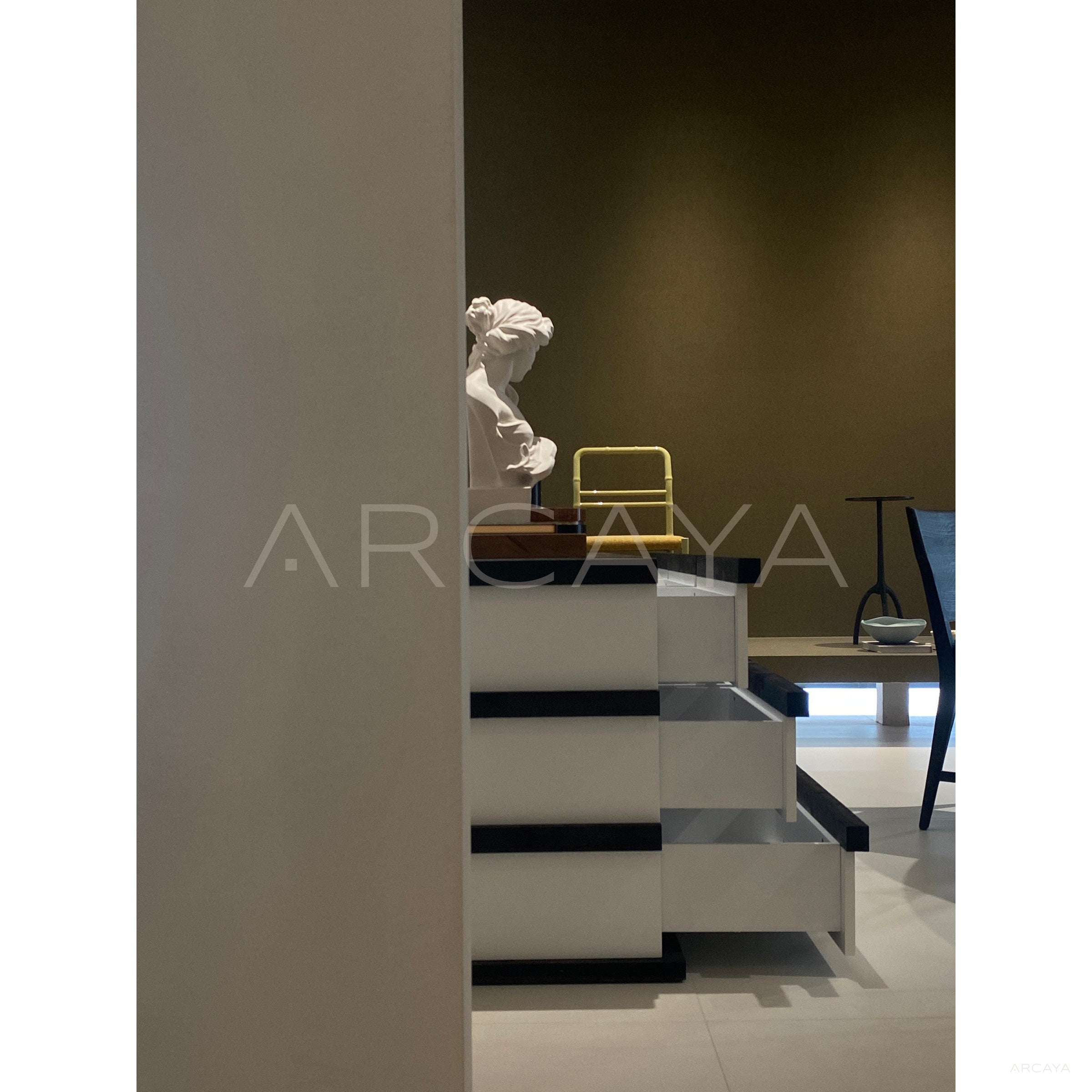 Black White Layered Cabinet - scene
