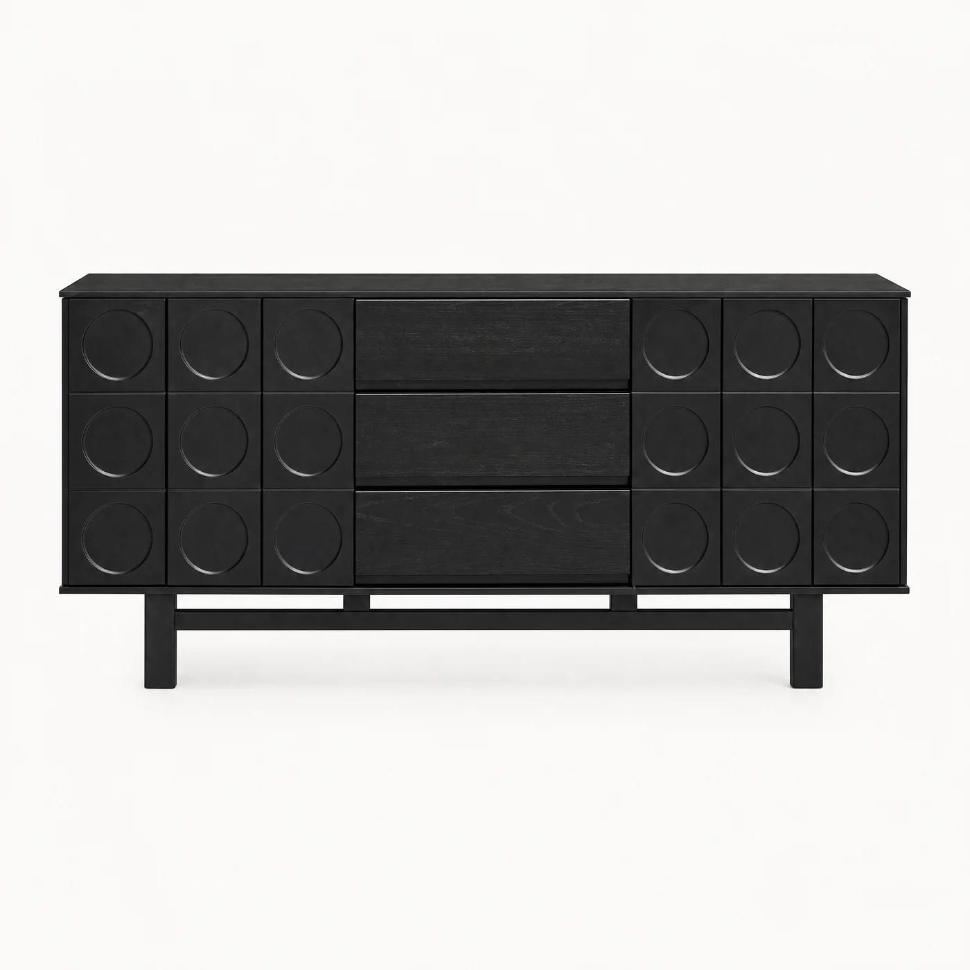 Black Oak Disc Sideboard