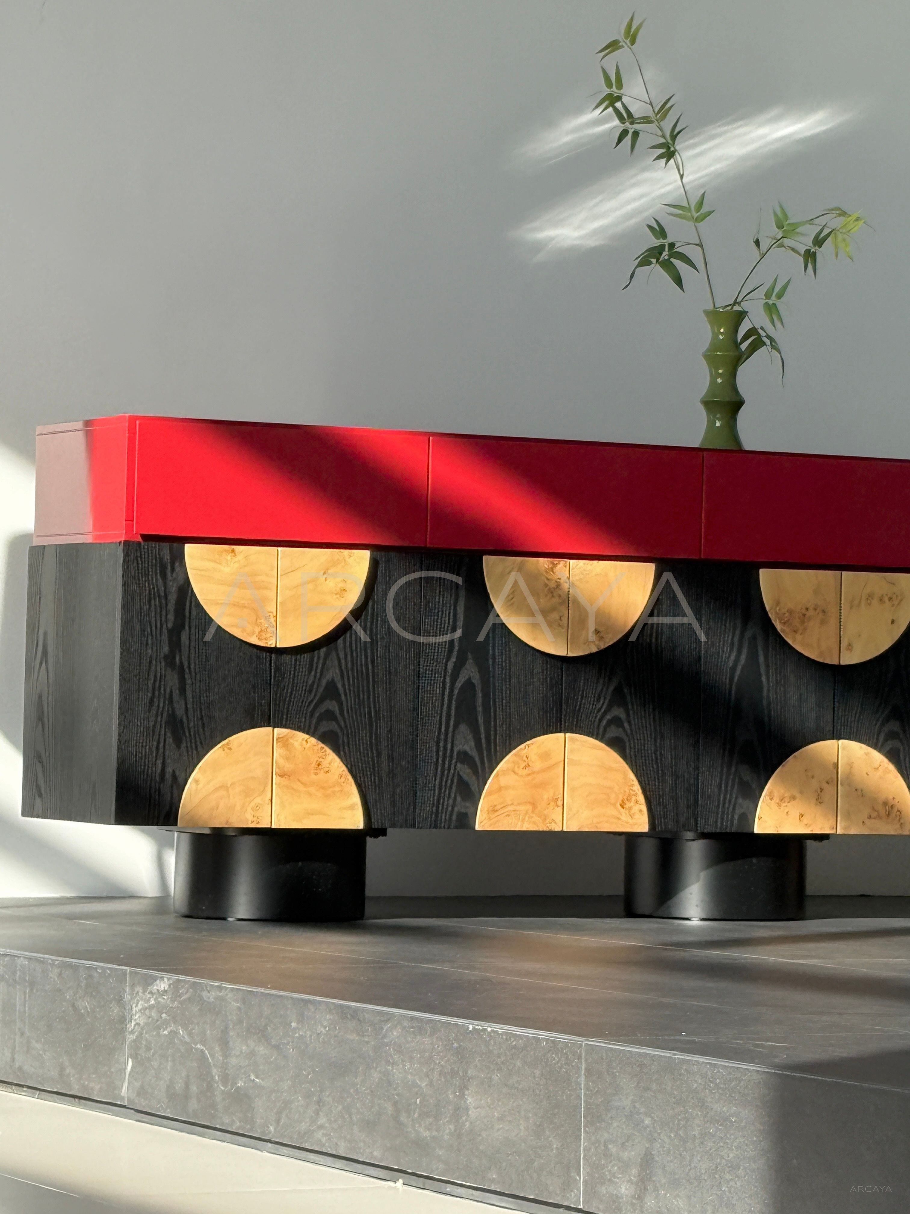 Red Vintage Sideboard - scene
