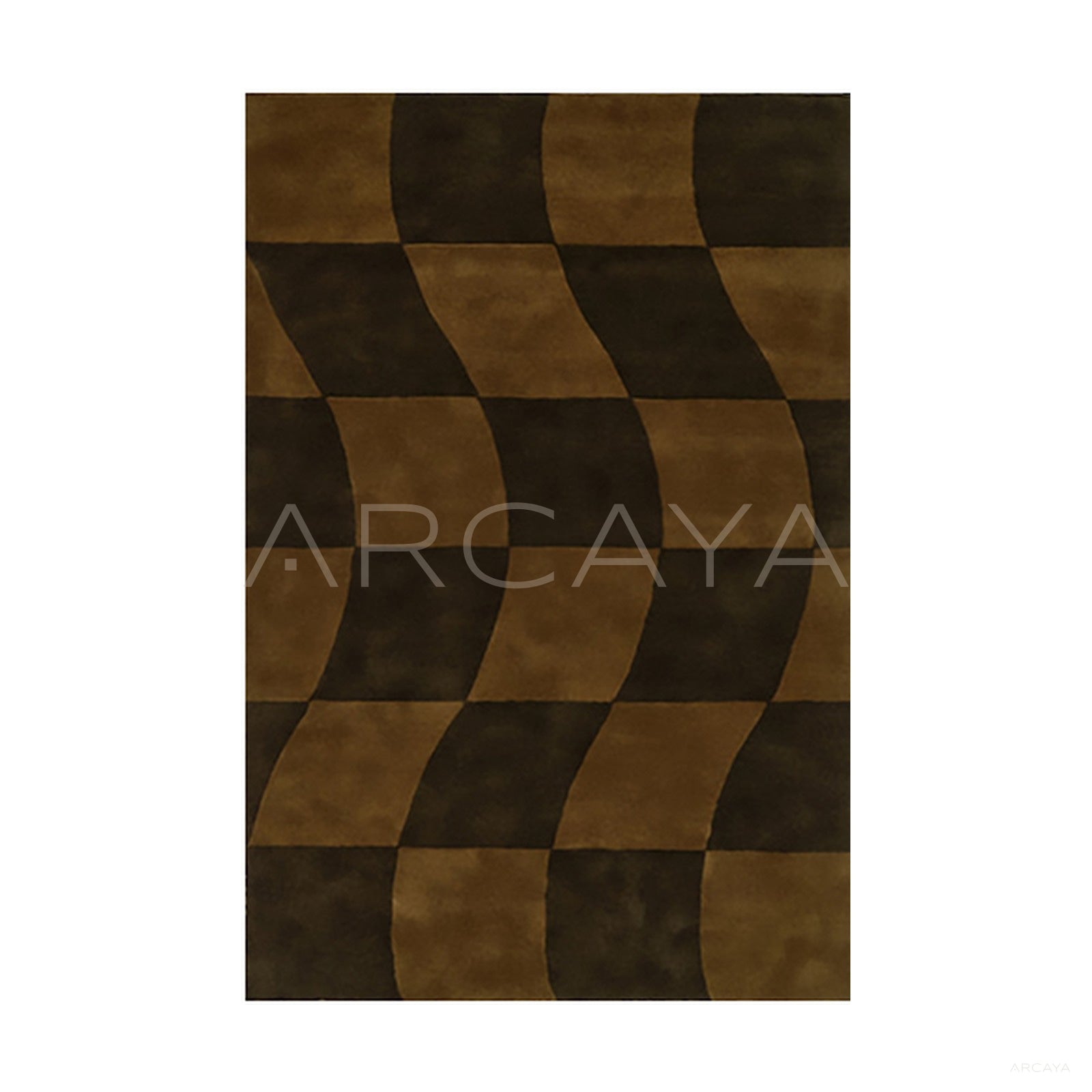 Brown Green Checkerboard Rug Dsm P009 Fl