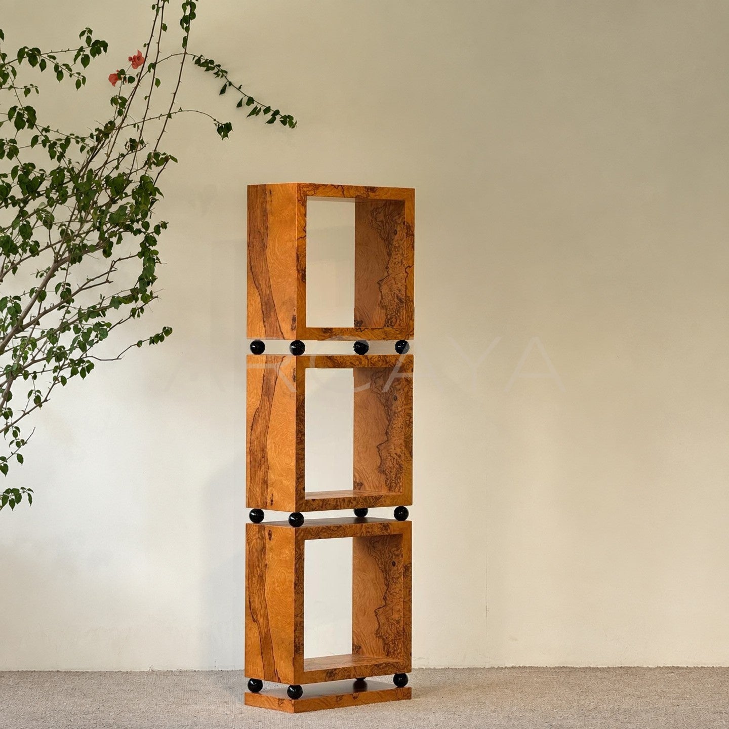 Burl Veneer Bookshelf
