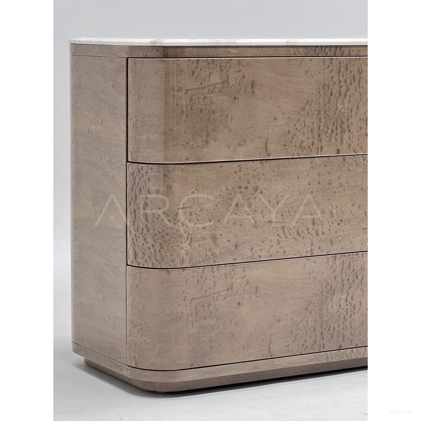 Italian Burl Wood Stone Six Drawer Chest — Storage - scene