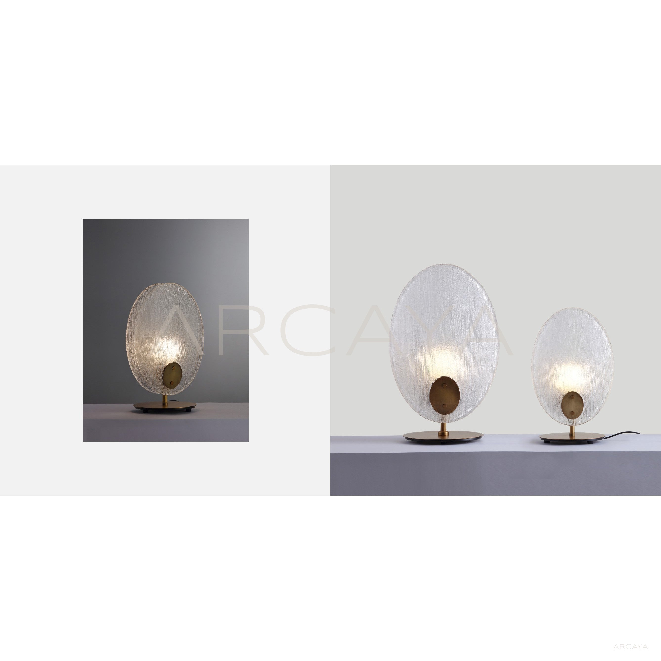Clear Flower Leaf Table Lamp 54113