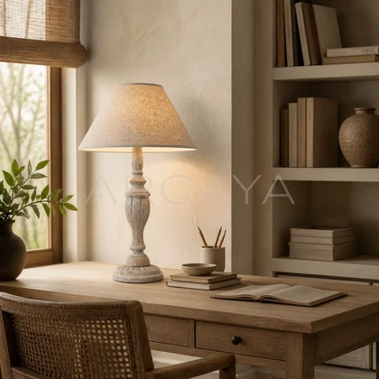 Elowen Hollow Table Lamp — styled interior view 03
