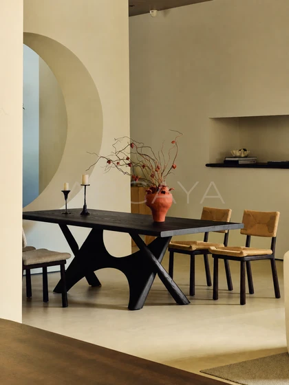 Sable Cedar Dining Table - front view 02