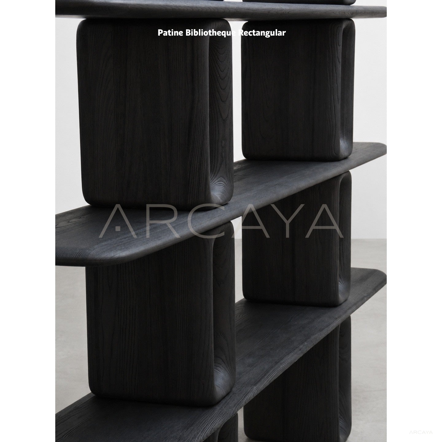 Patine Dark Wood Bookcase - scene