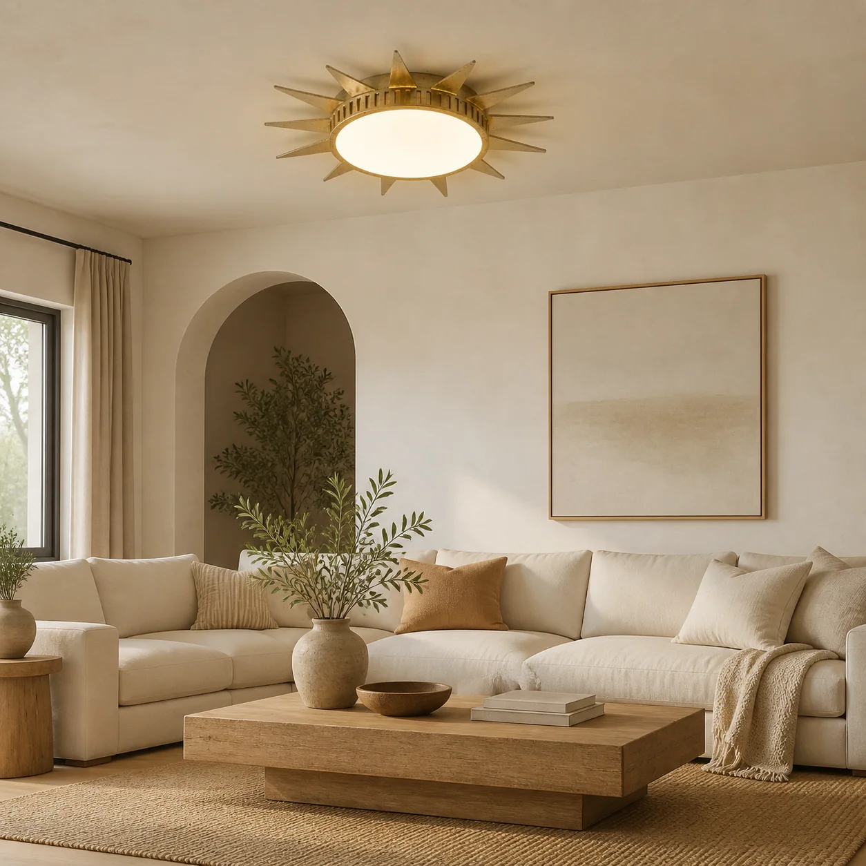Coralie Orchard Ceiling Light in a finished interior.