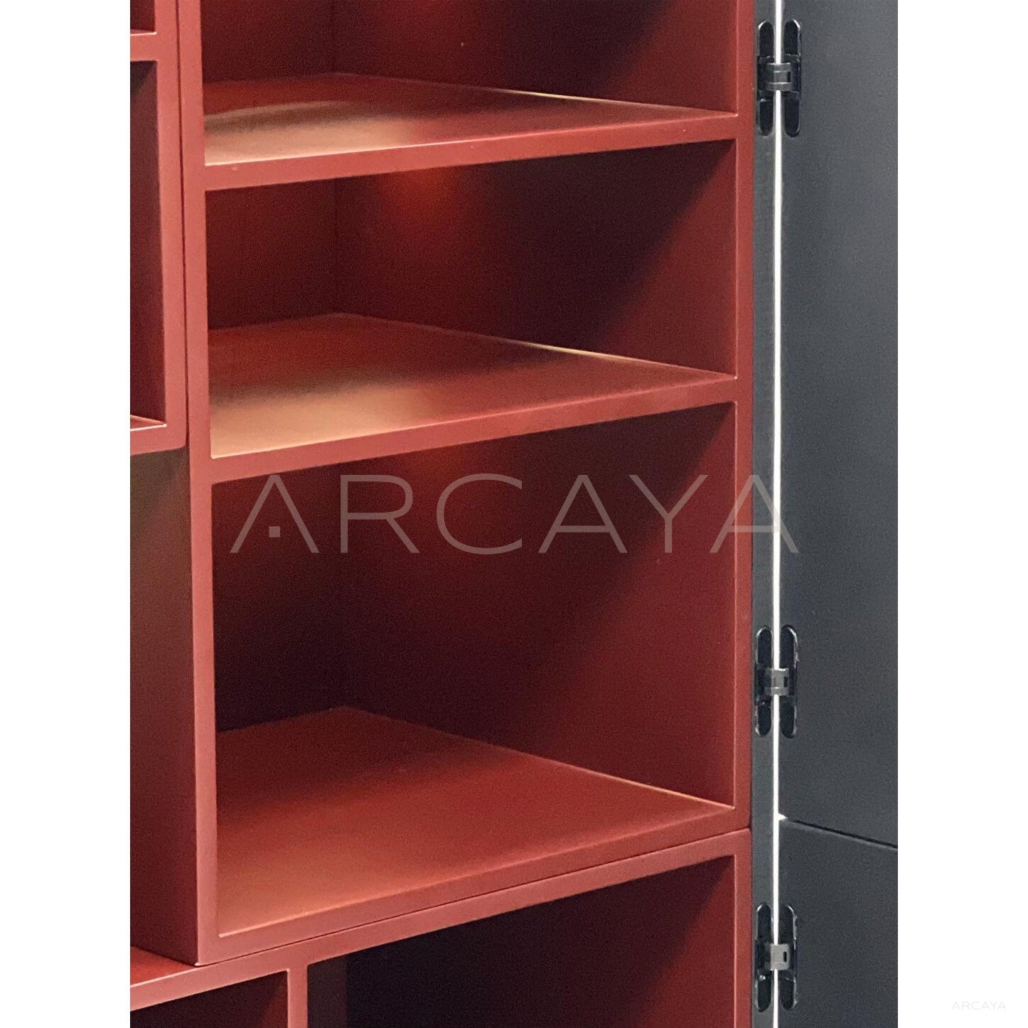 New Chinese Black Solid Wood Multi Compartment Tall Cabinet - scene