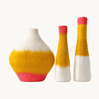 Colorful Felt Vase — product view